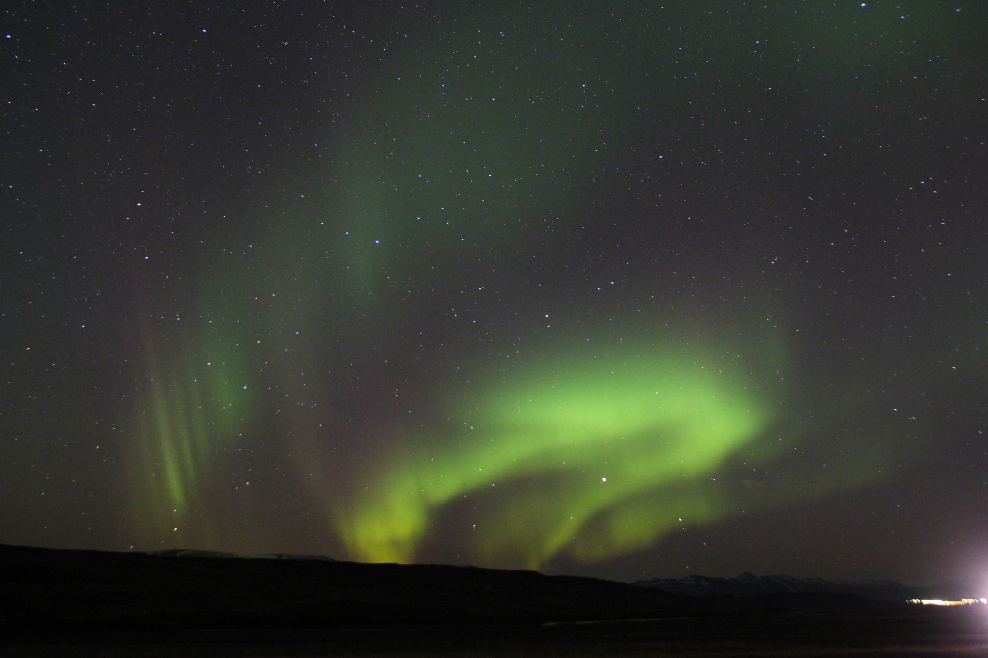 Polarlicht bei Akureyri, Island