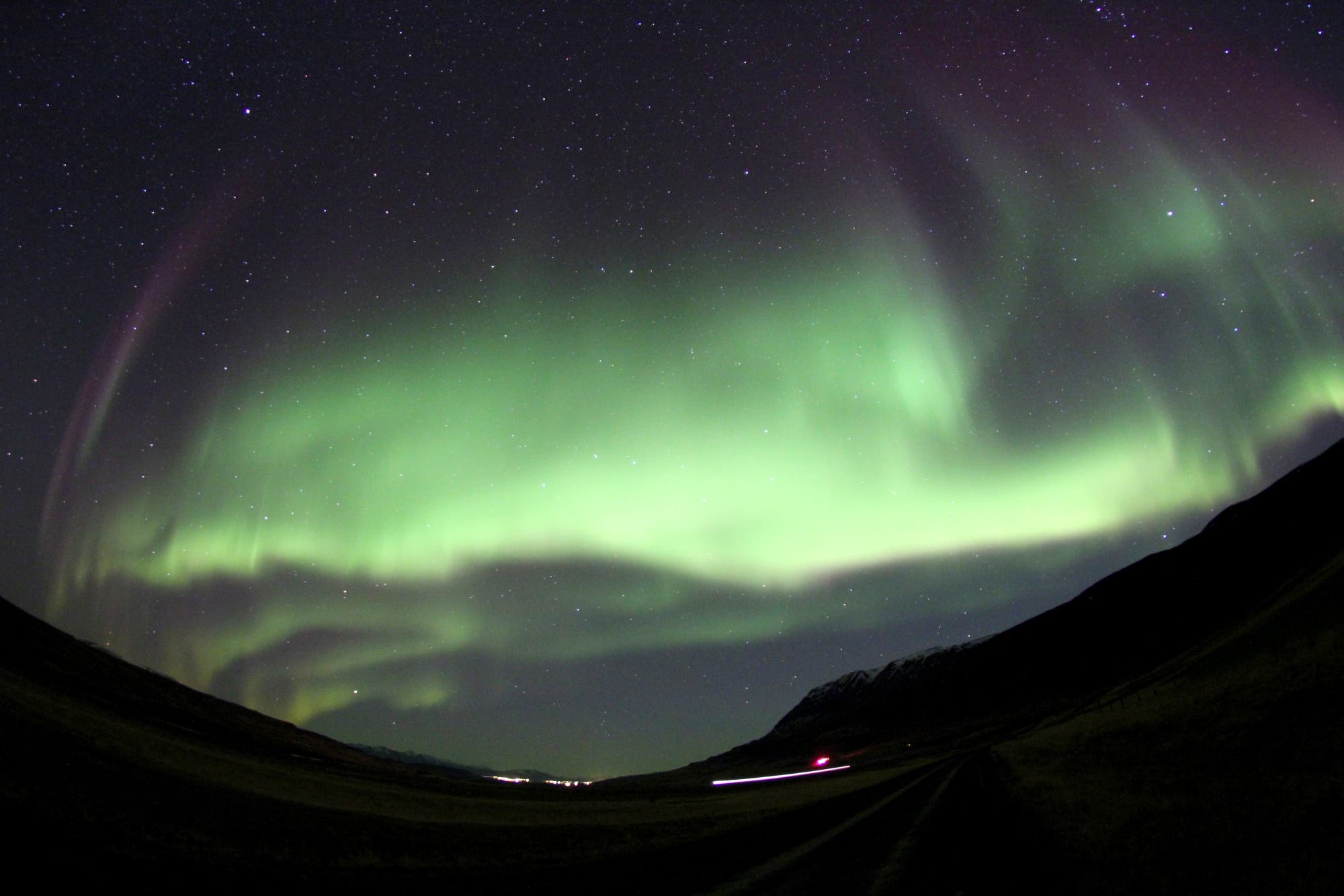 Polarlicht bei Akureyri, Island