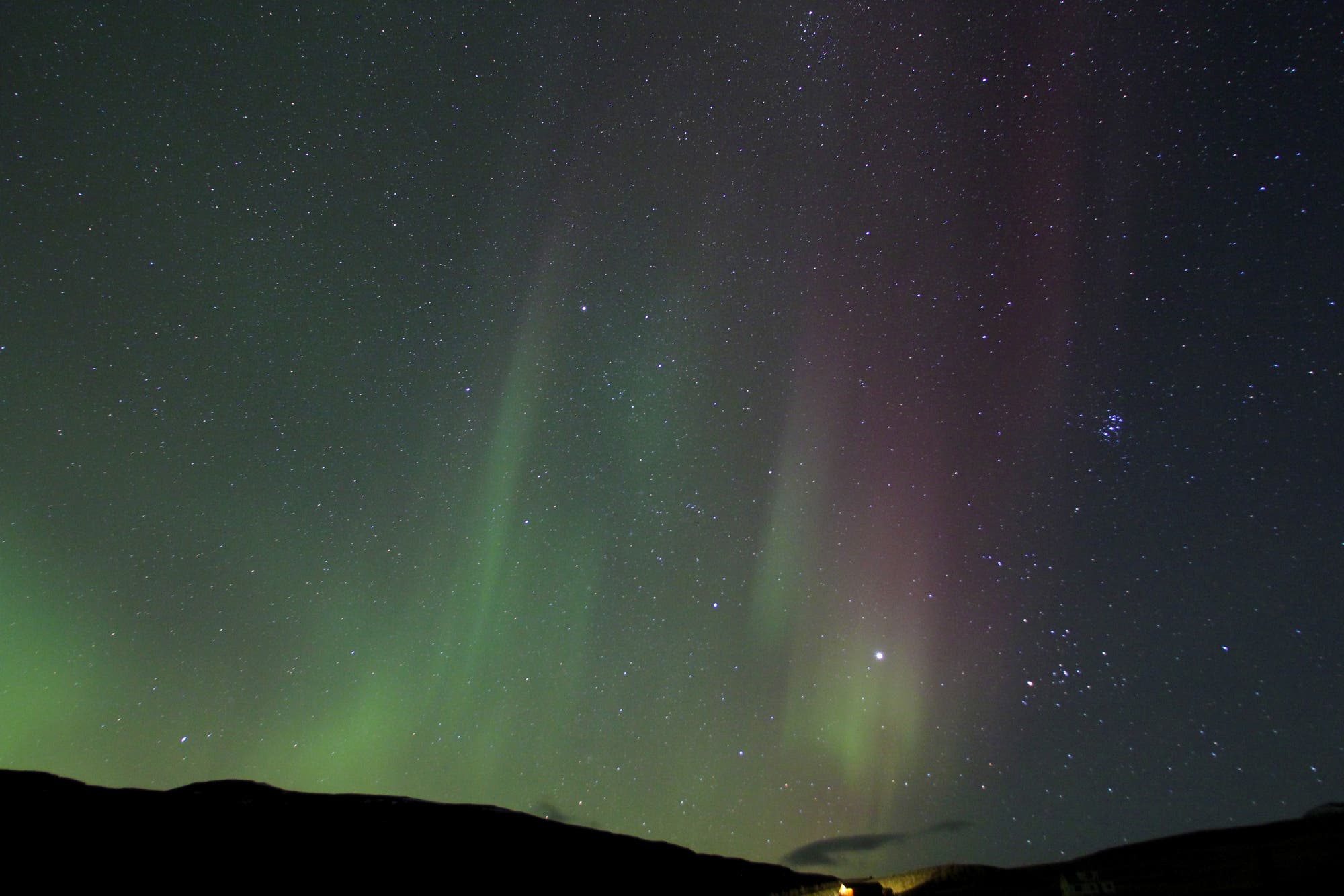 Polarlichtbei Akureyri, Island