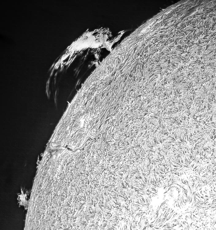 Große aufsteigende Protuberanz am 21. März 2025