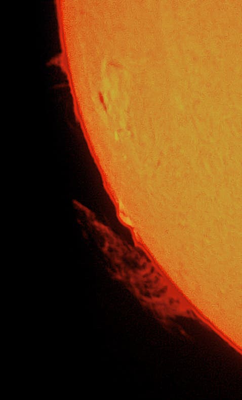 Sonnenprotuberanzen am 25. Februar 2014
