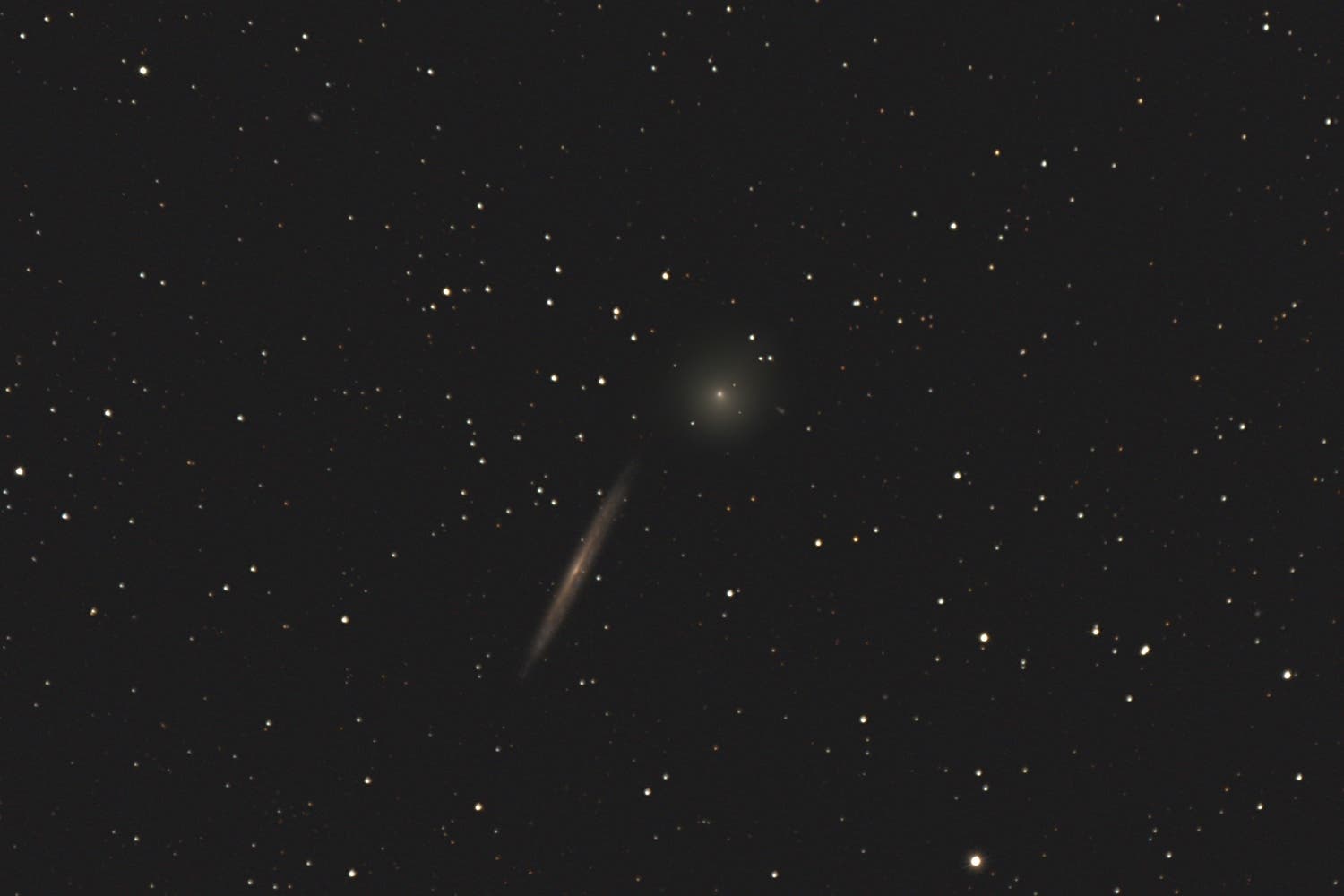 Komet Lovejoy trifft NGC 5907