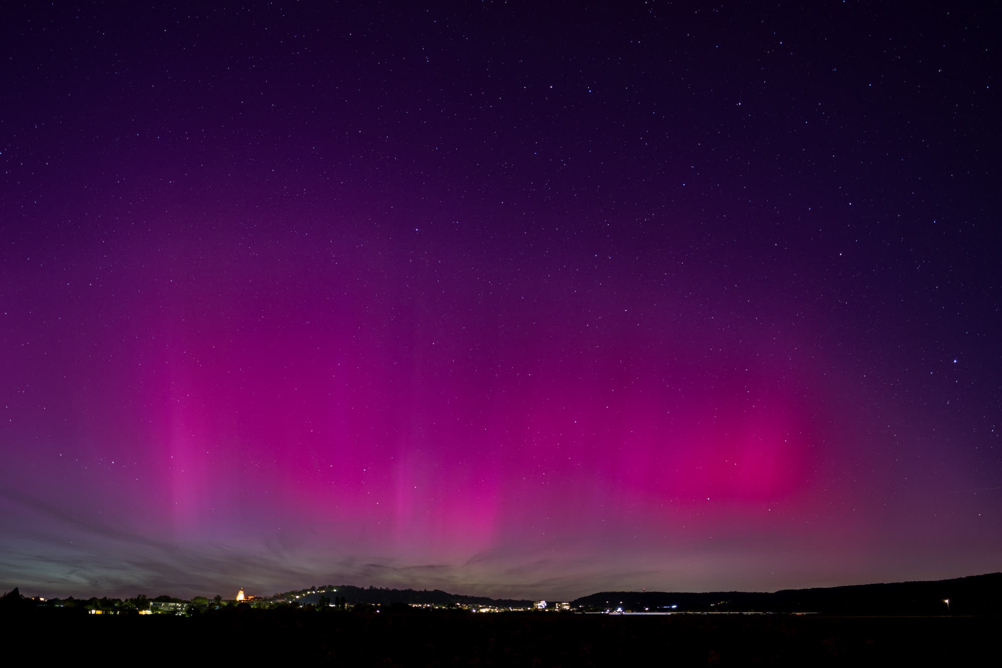 Polarlichter über Herrenberg