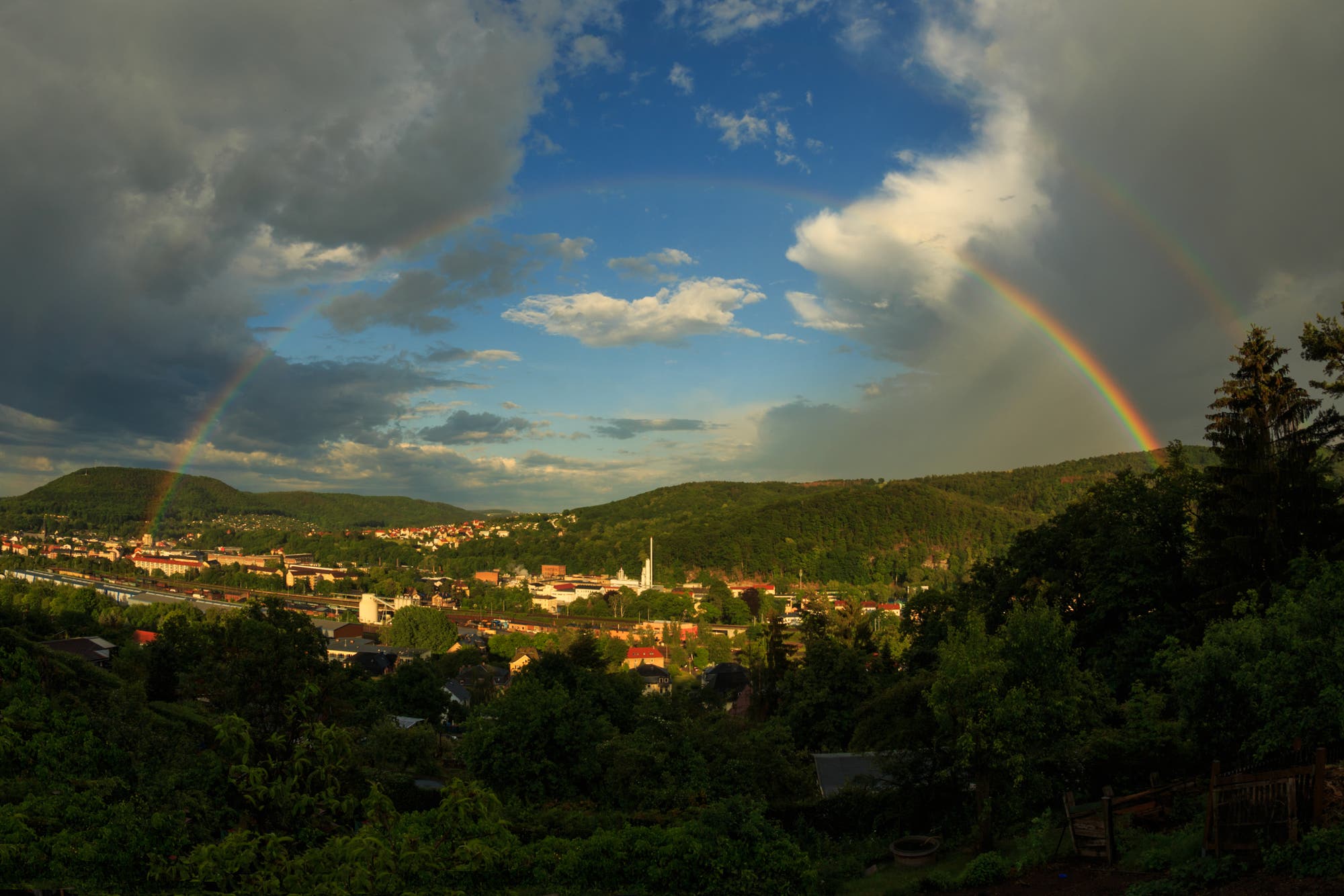Regenbogen über Freital