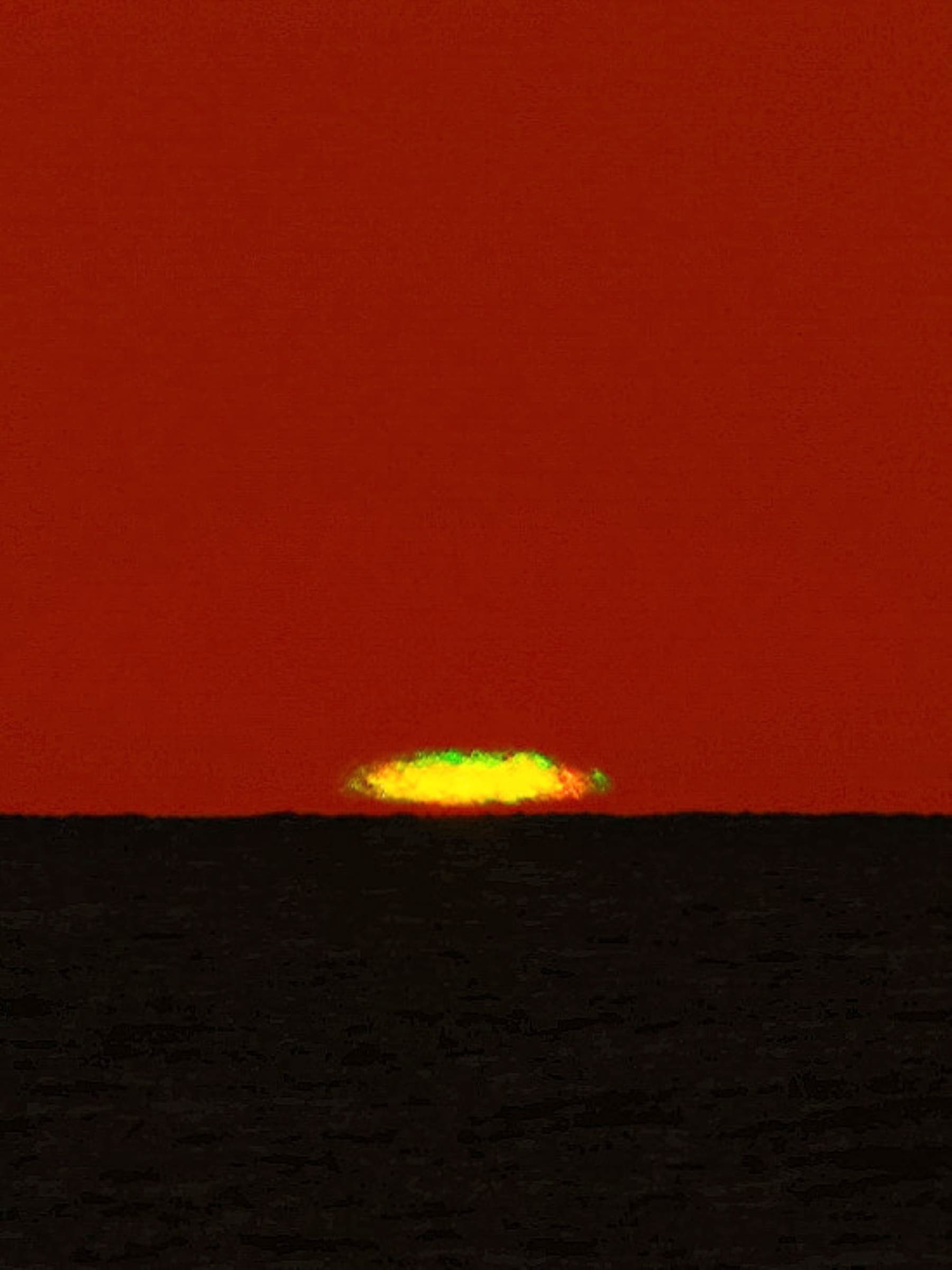 Green flash sequence Sicily-Italy 