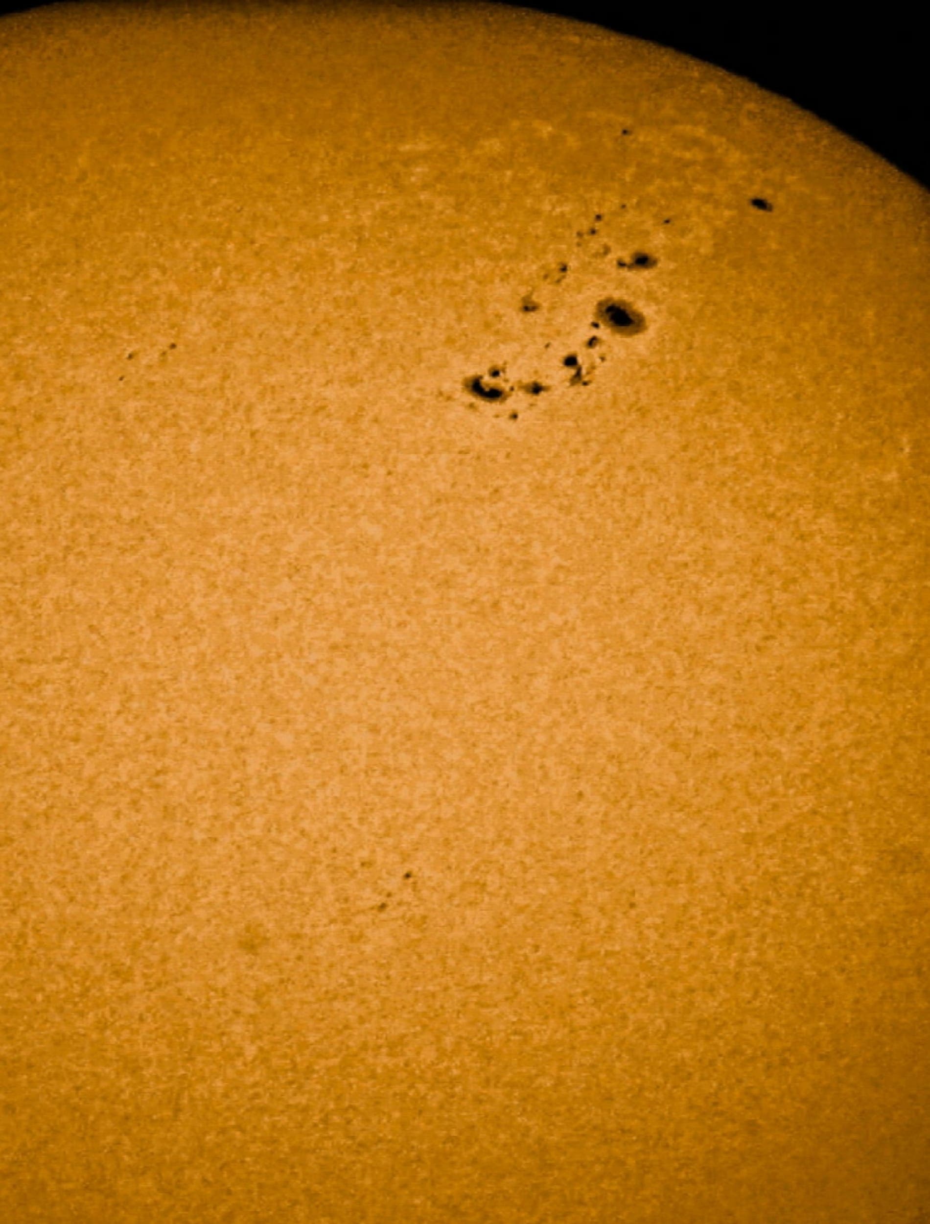 Second shot, the only Sunspots that created violent solar explosions, Ragusa, Sicily,  Italy 