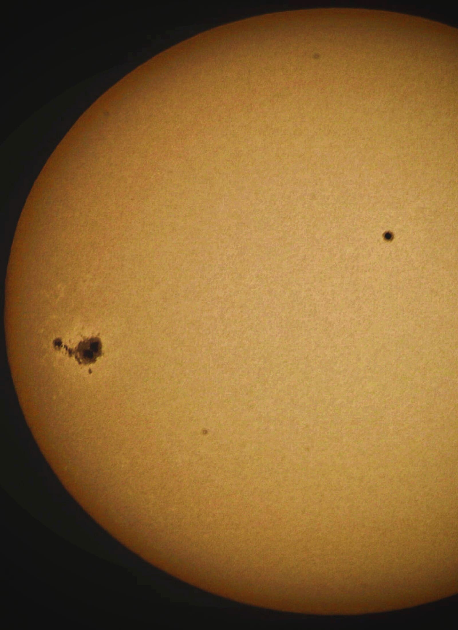 Beautiful new giant Sunspot, Ragusa Italy Sicily 