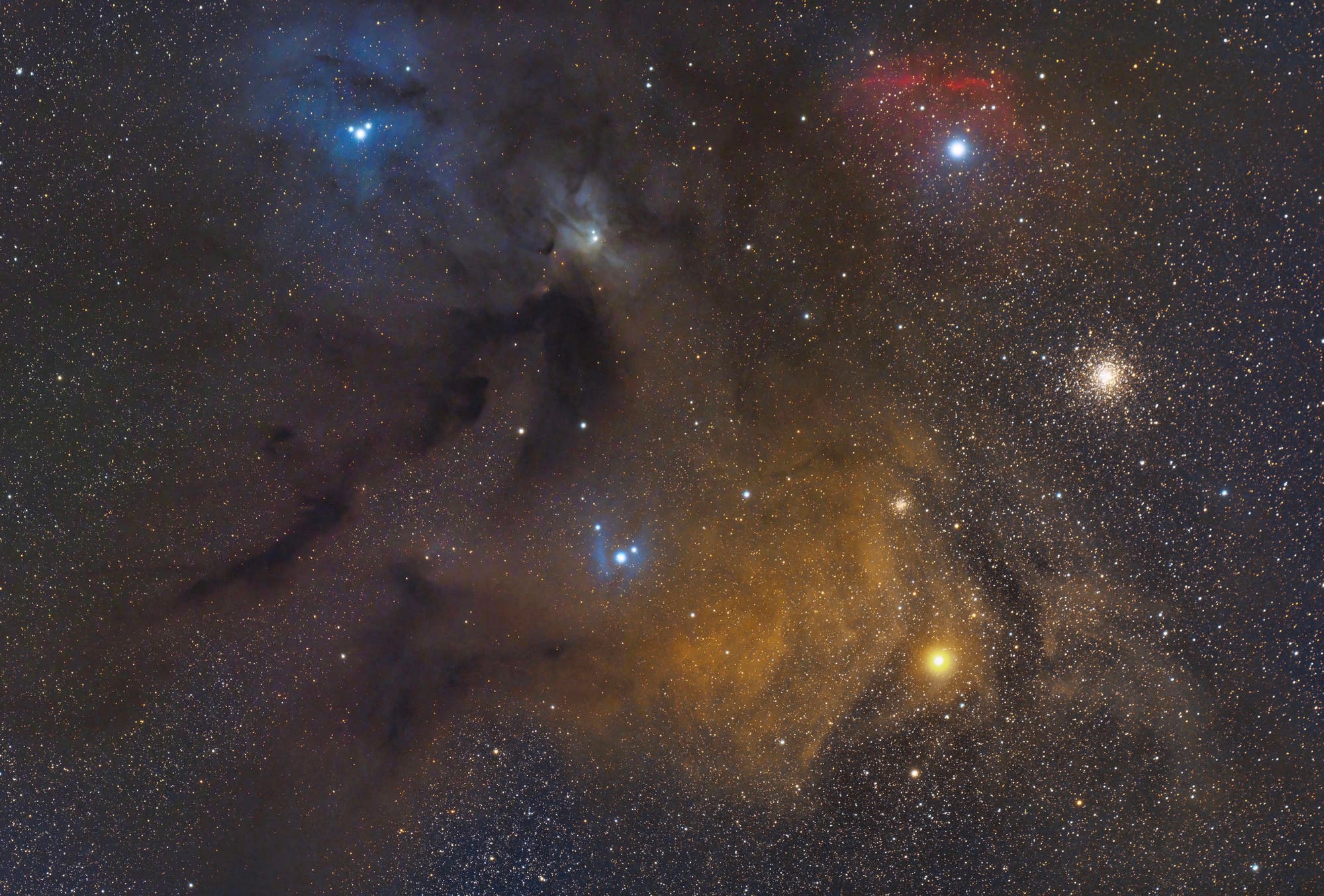 Antares und Rho-Ophiuchi-Cloud-Komplex