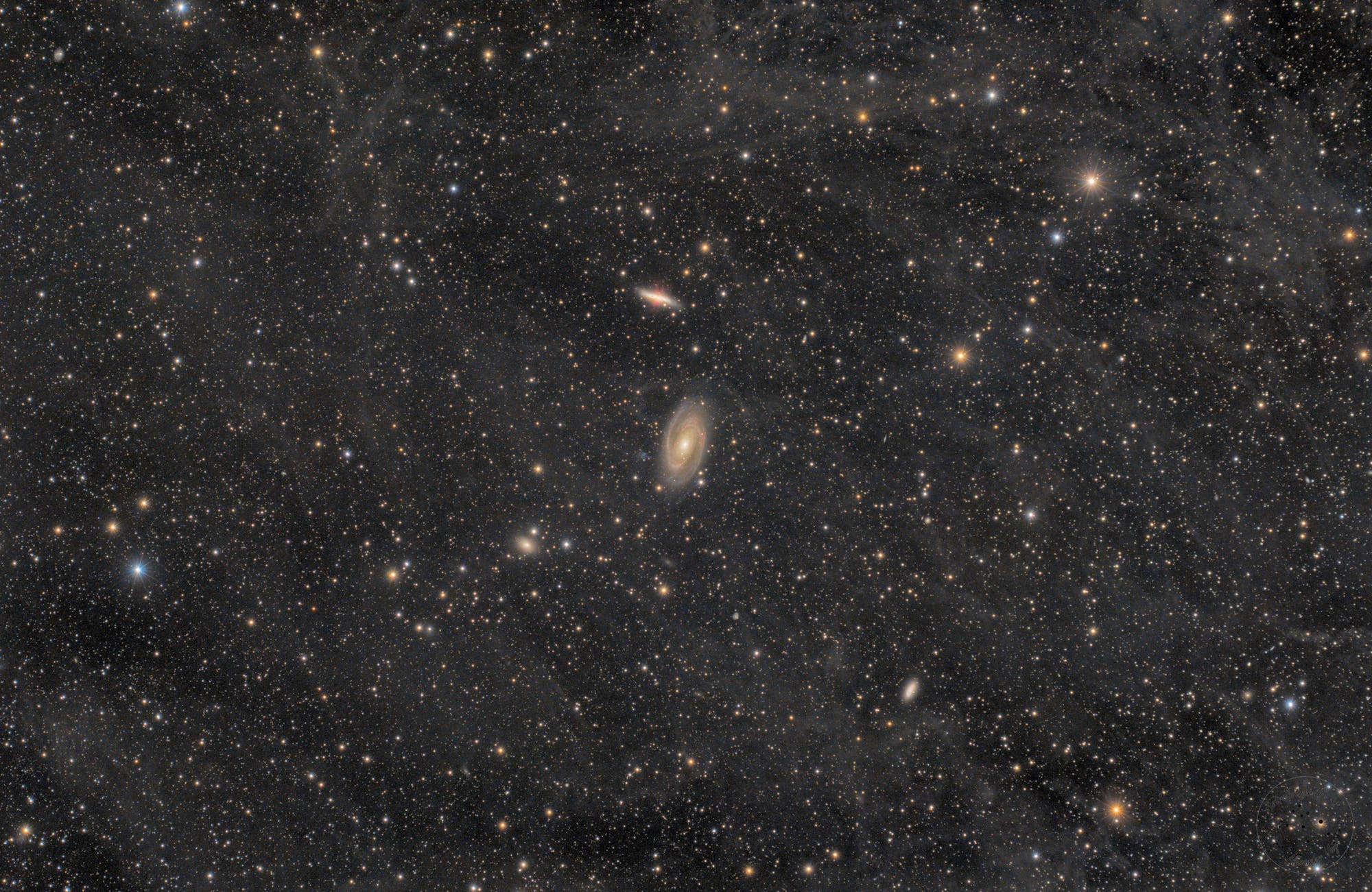 Messier 81 und Messier 82 Widefield