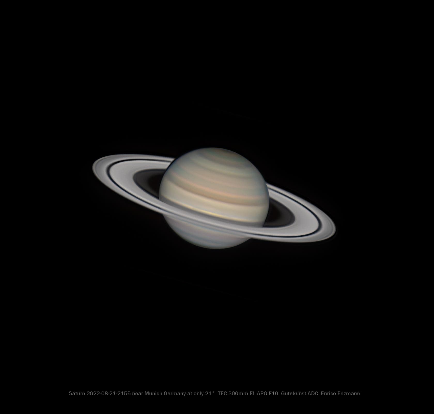 Saturn am 21. August 2022