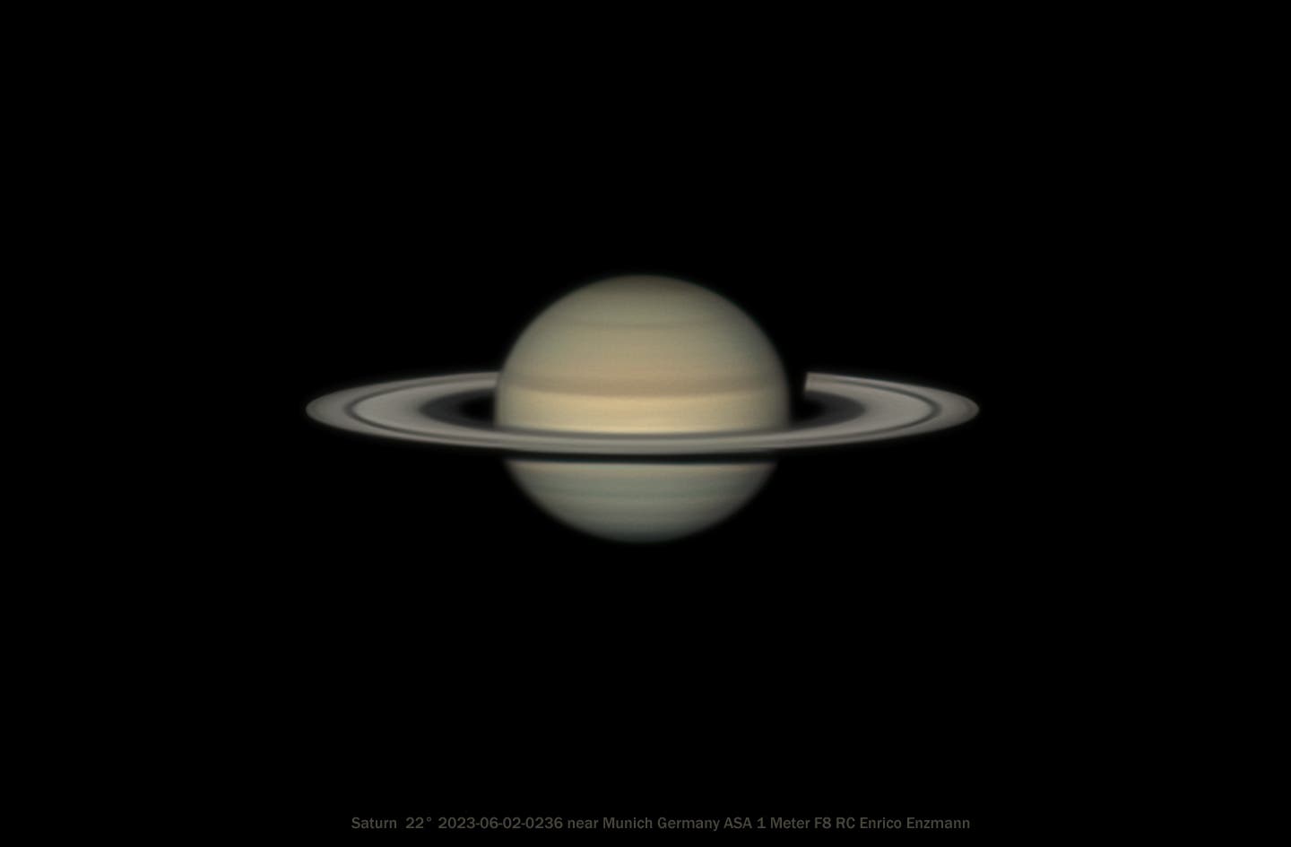 Saturn am 2. Juni 2023 