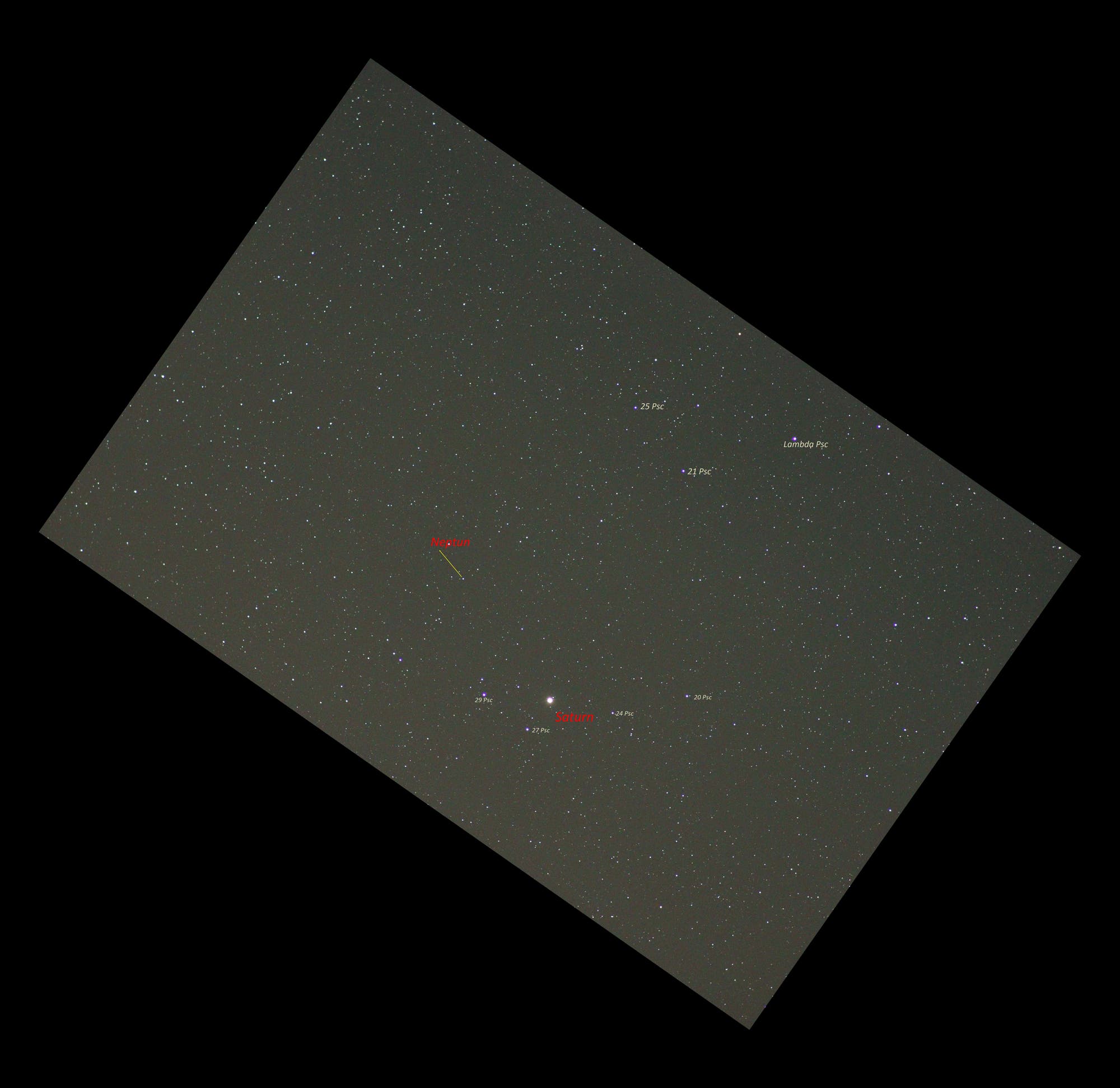 Saturn und Neptun in den Fischen