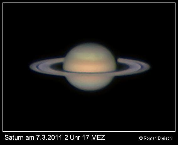 Saturn mit Serpent-Sturm am 7.3.2011