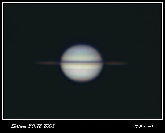Saturn in fast Kantenstellung am 30.12.2008