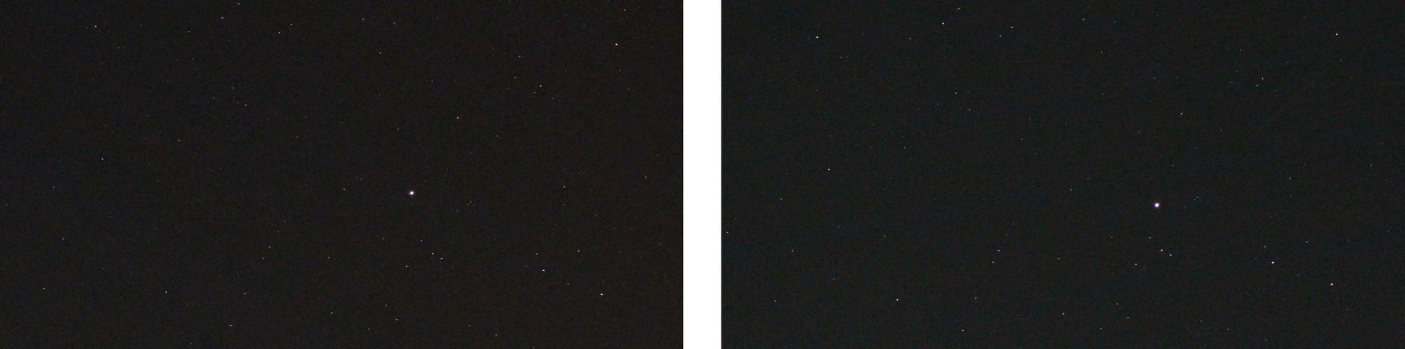 Bewegung der Planeten Saturn und Neptun