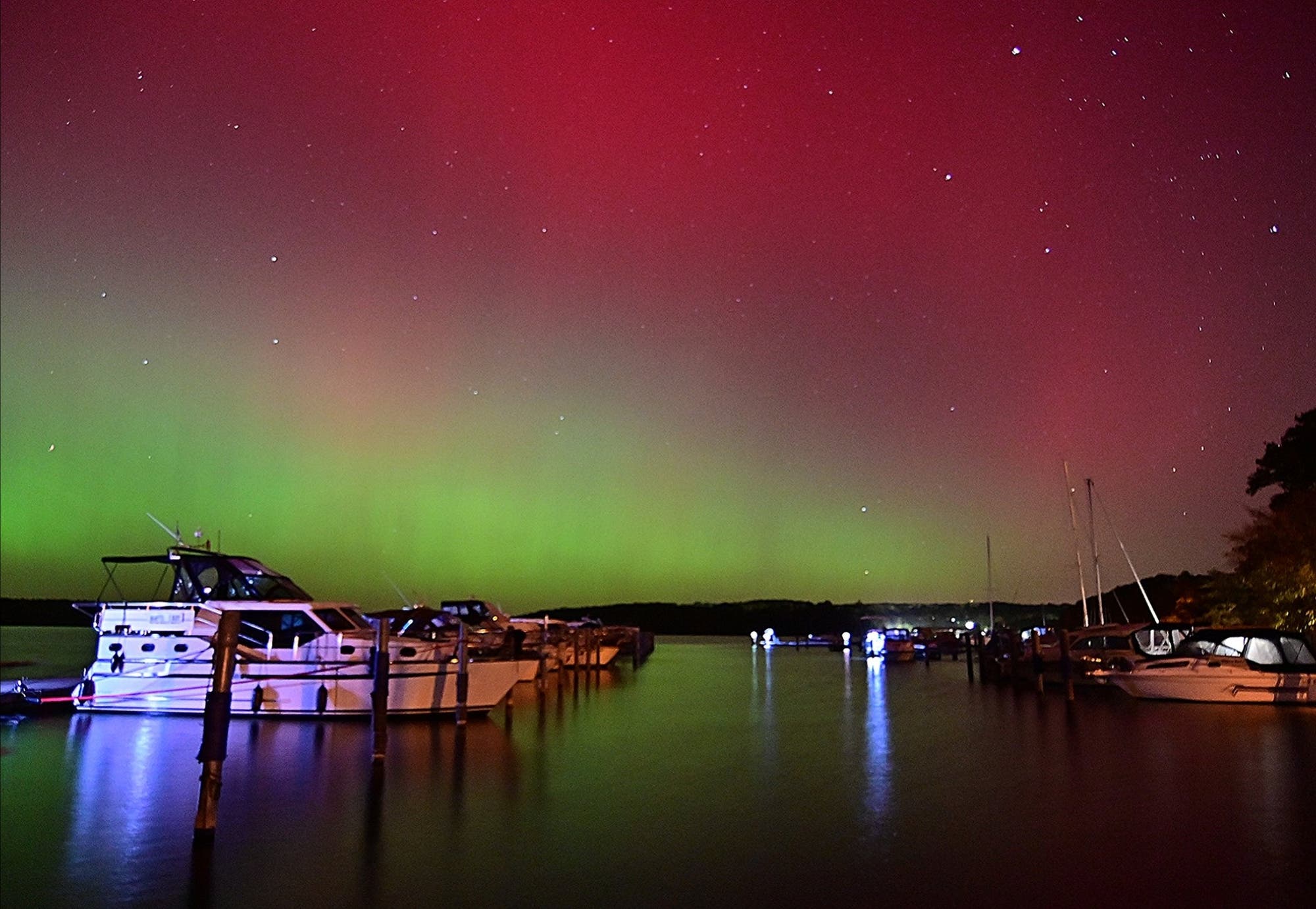 Polarlichter über dem Werbellinsee