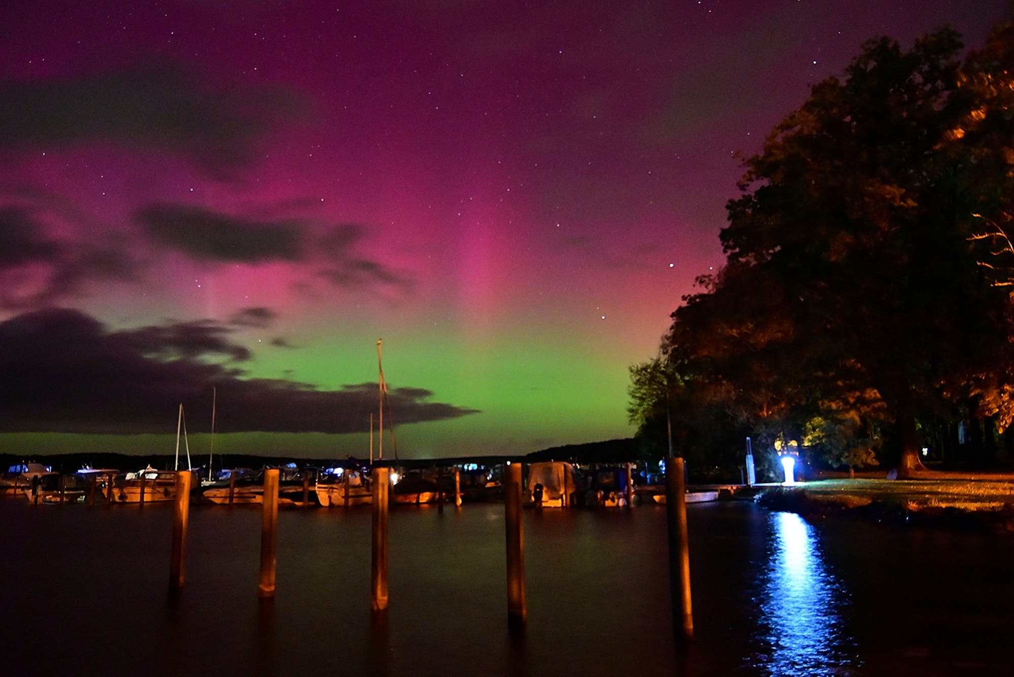 Polarlichter über dem Werbellinsee