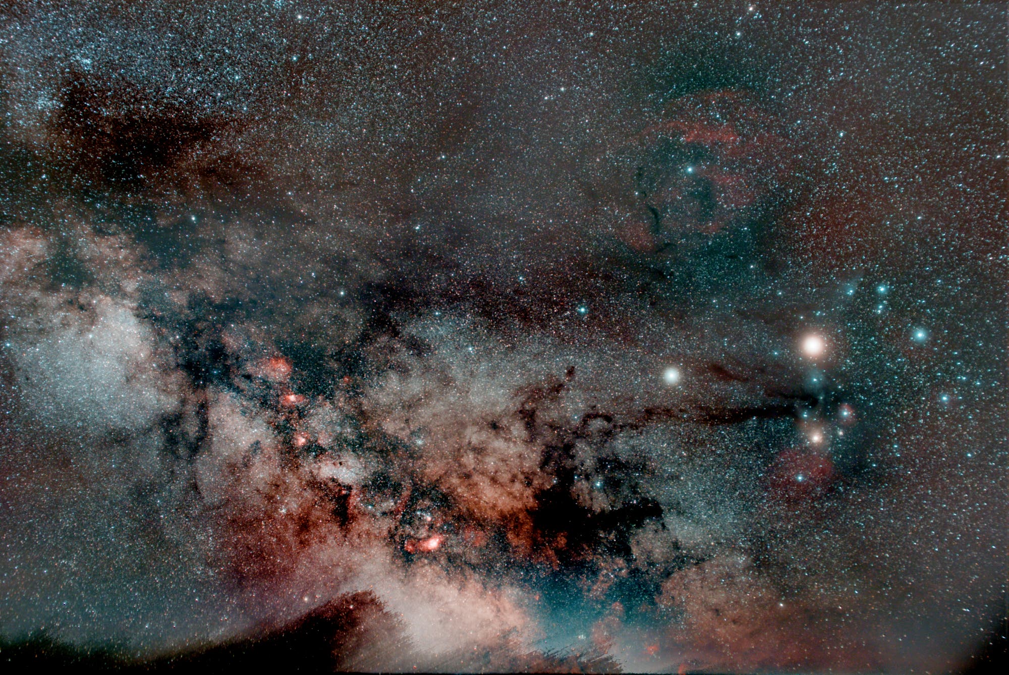 Sternbild Skorpion und Milchstraße