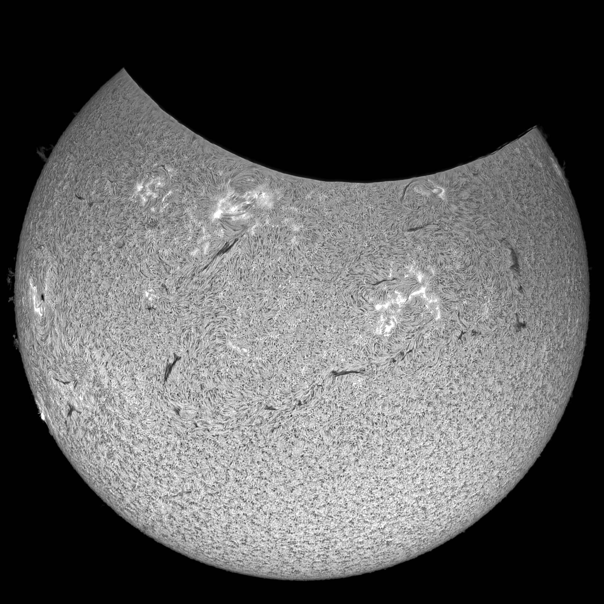 Partielle Sonnenfinsternis in H-alpha