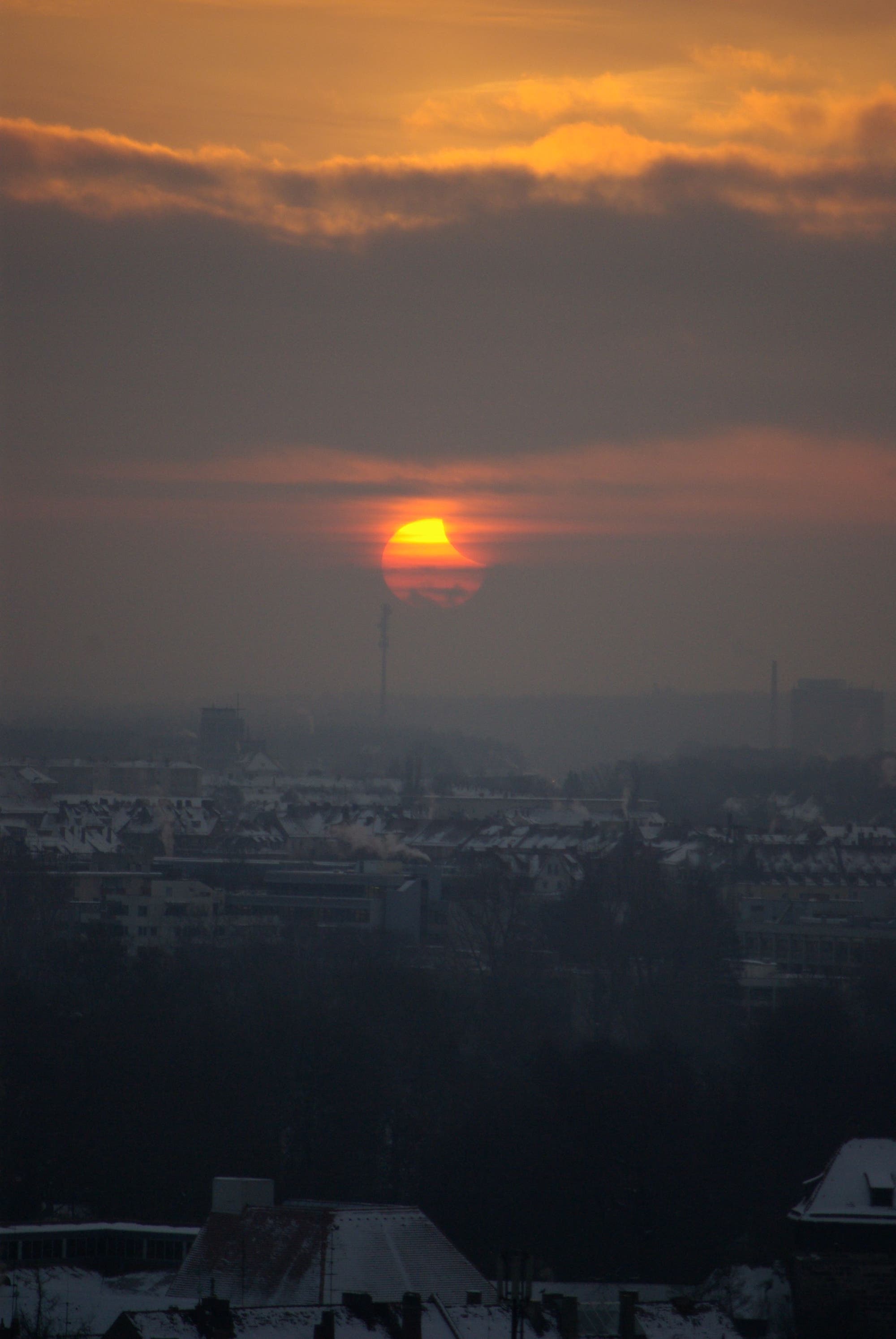 Sonnenfinsternis 4.1.2011 von der Kaiserburg Nürnberg