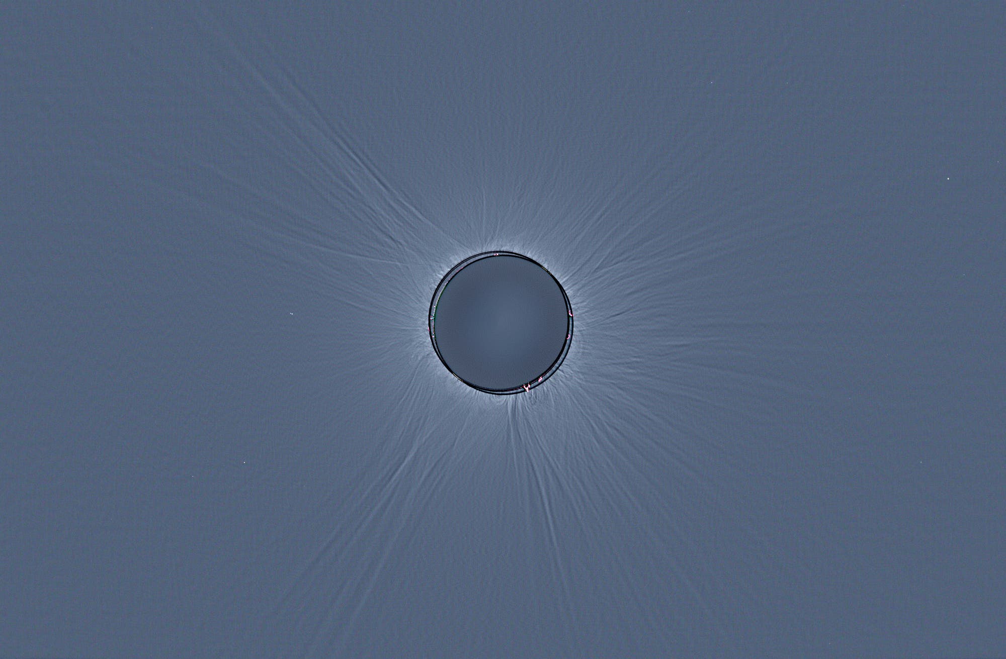 HDR-Bild von der Sonnenfinsternis am 8. April 2024