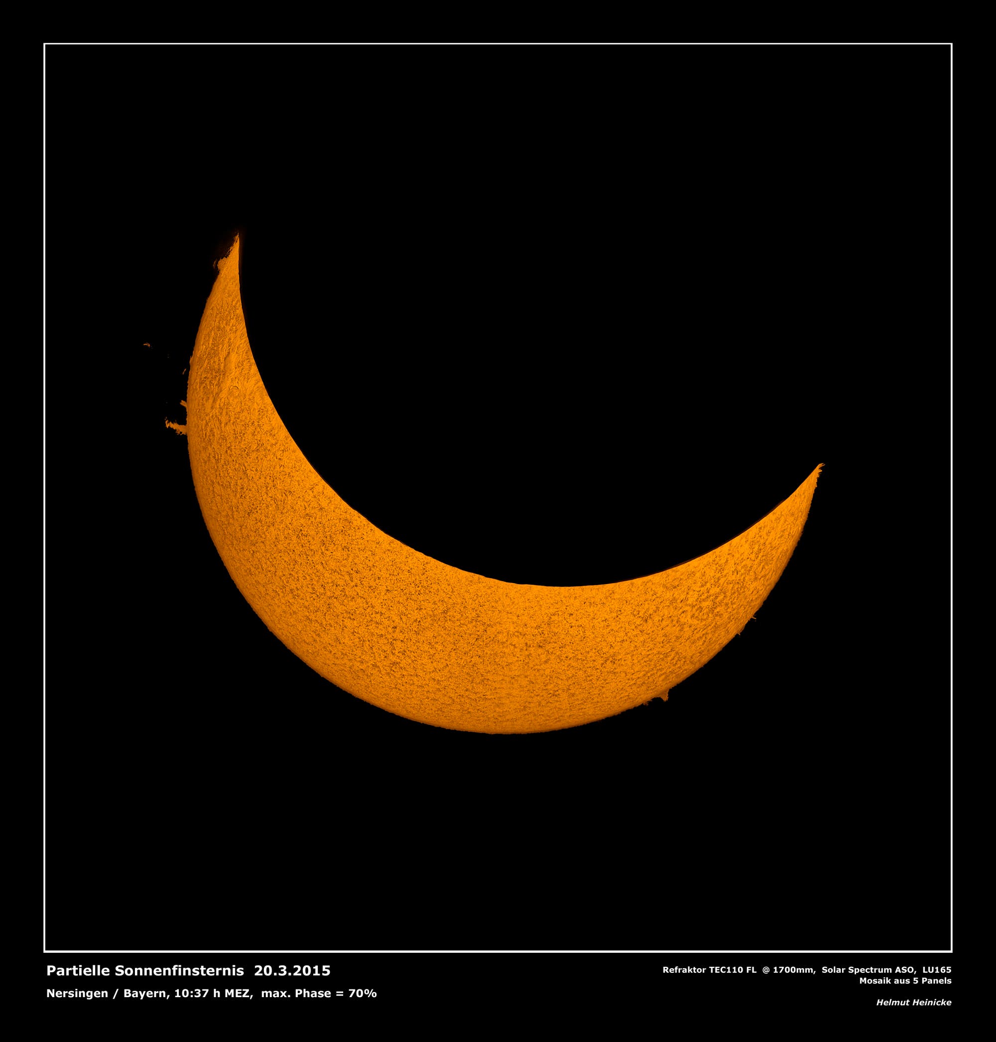 Sonnenfinsternis 20.3.2015 in H-Alpha