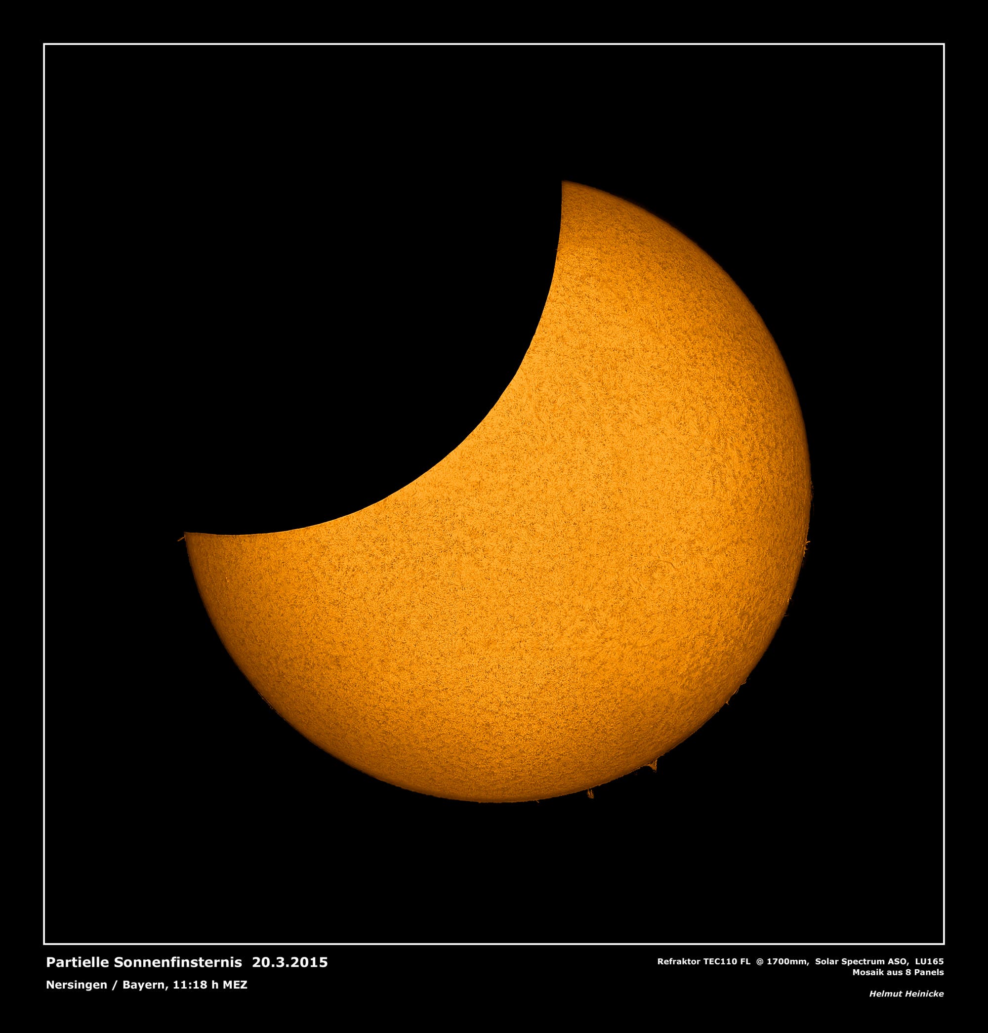 Sonnenfinsternis 20.3.2015 in H-Alpha