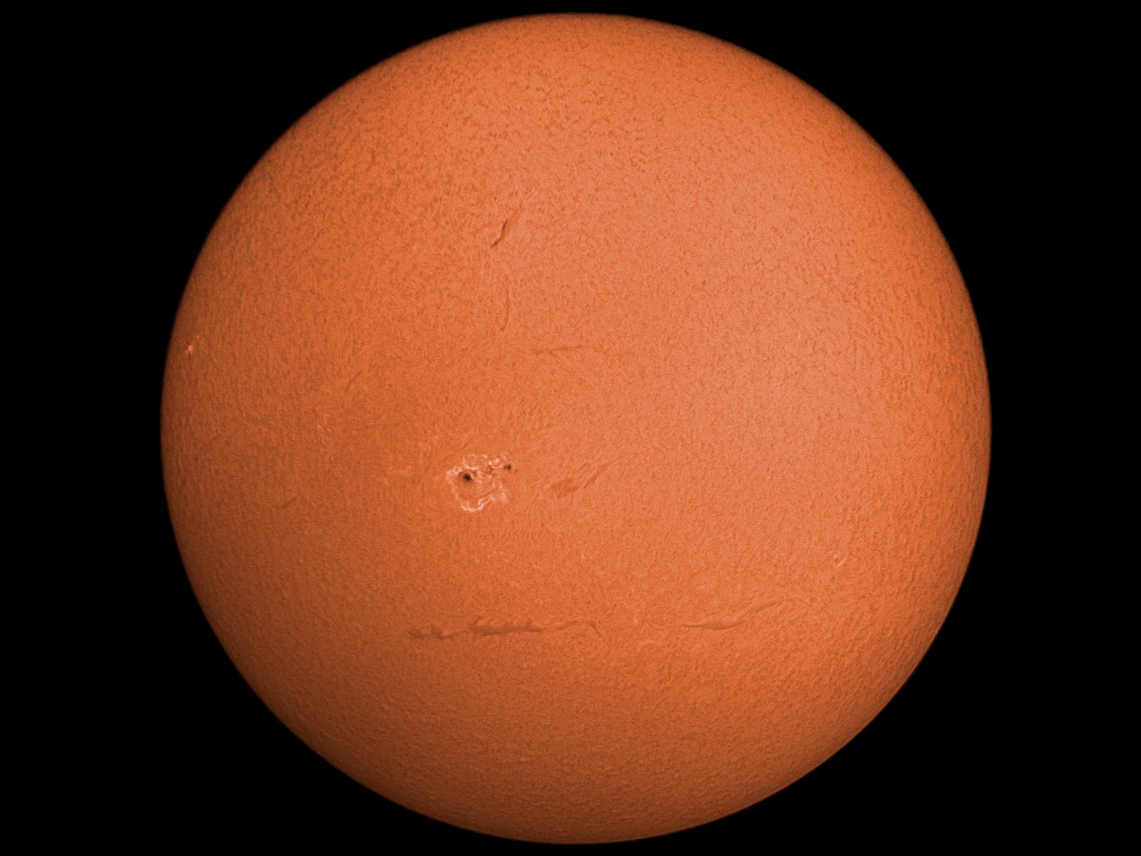 Sonne am 12. März 2015