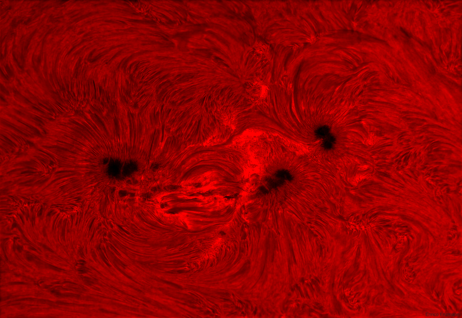 Sonnenfleckengruppe 3712 in H-alpha