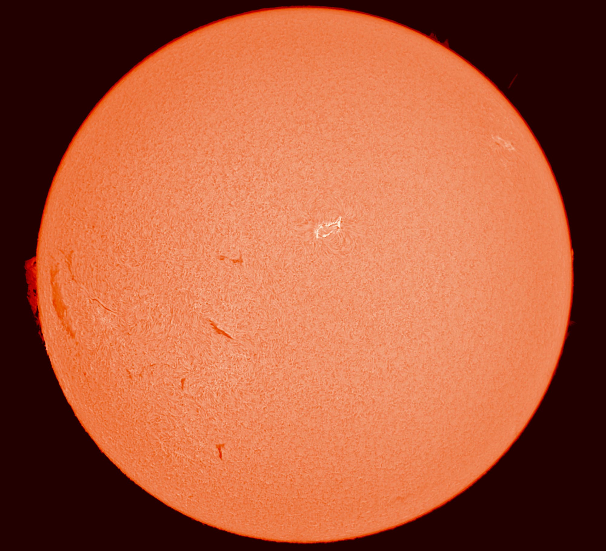 Die Sonne am 7. August 2016 einige Stunden vor einem Flare der Klasse M