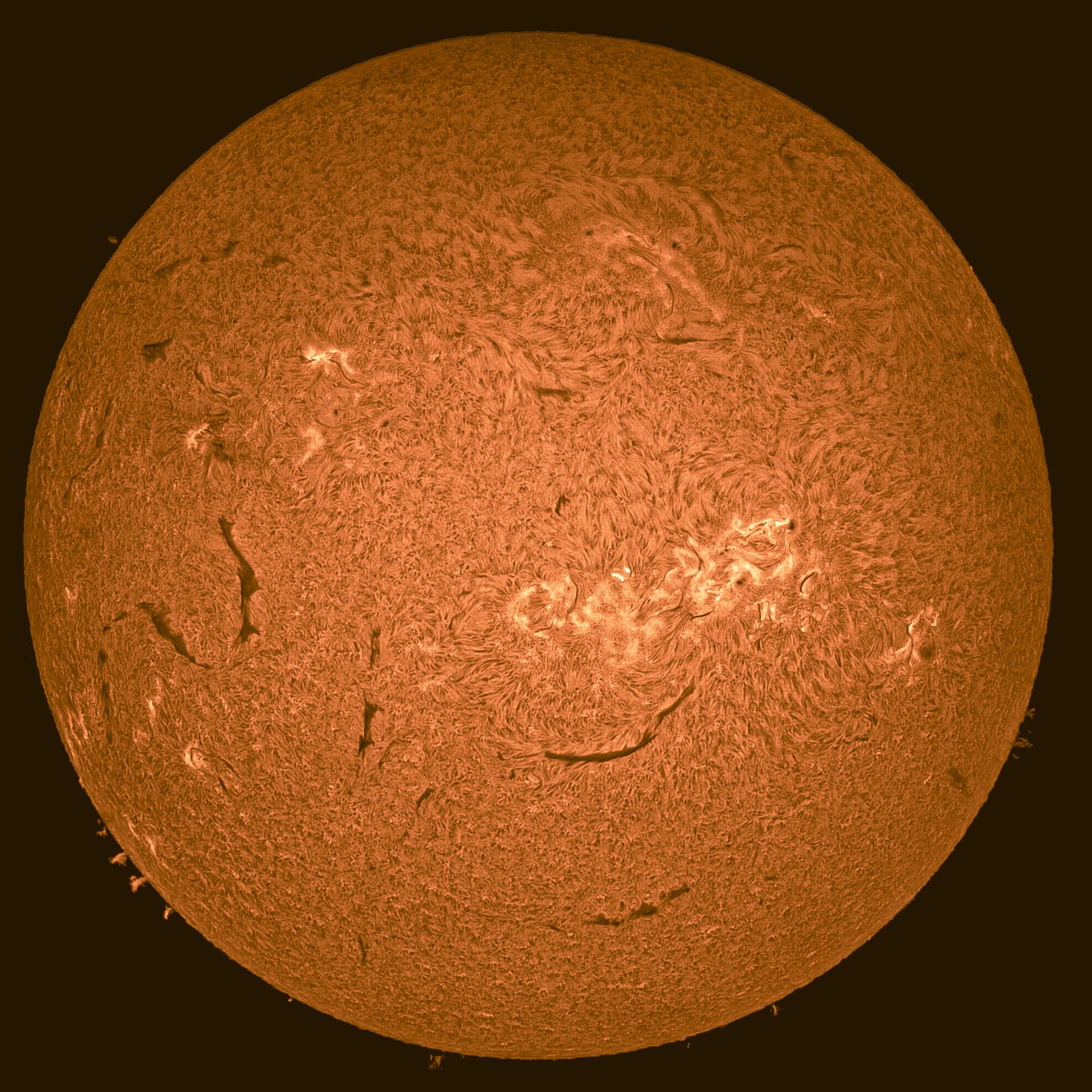 H-alpha-Sonne 21. April 2024