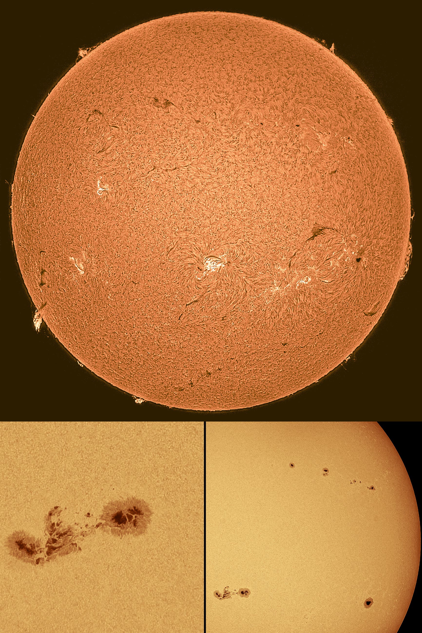 Sonnenbeobachtung H-Alpha und Weißlicht am 27. Mai 2023