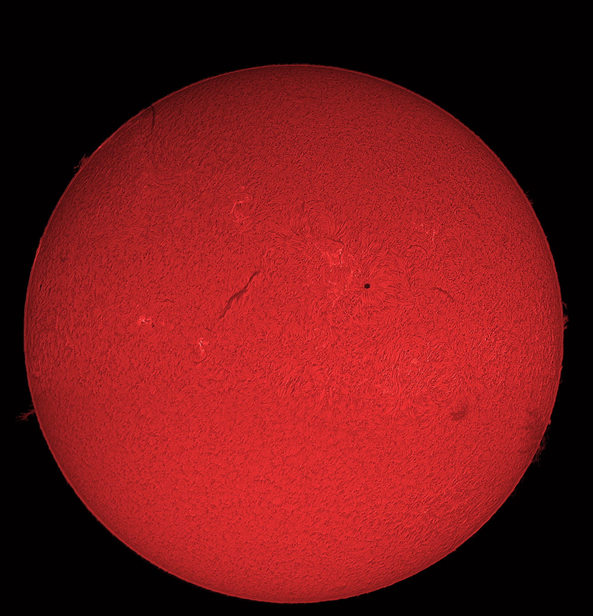 Sonne in H-alpha am 19. Mai 2025
