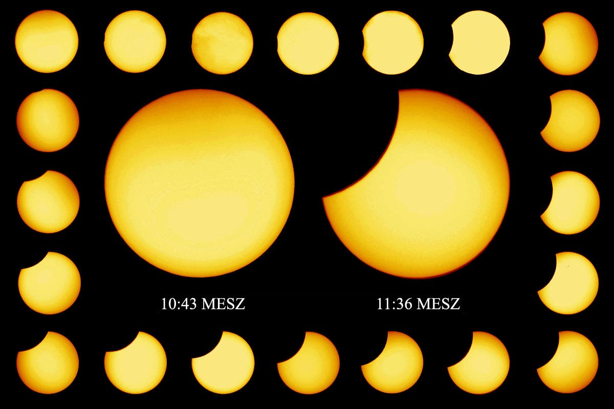 Partielle Sonnenfinsternis Zusammenstellung