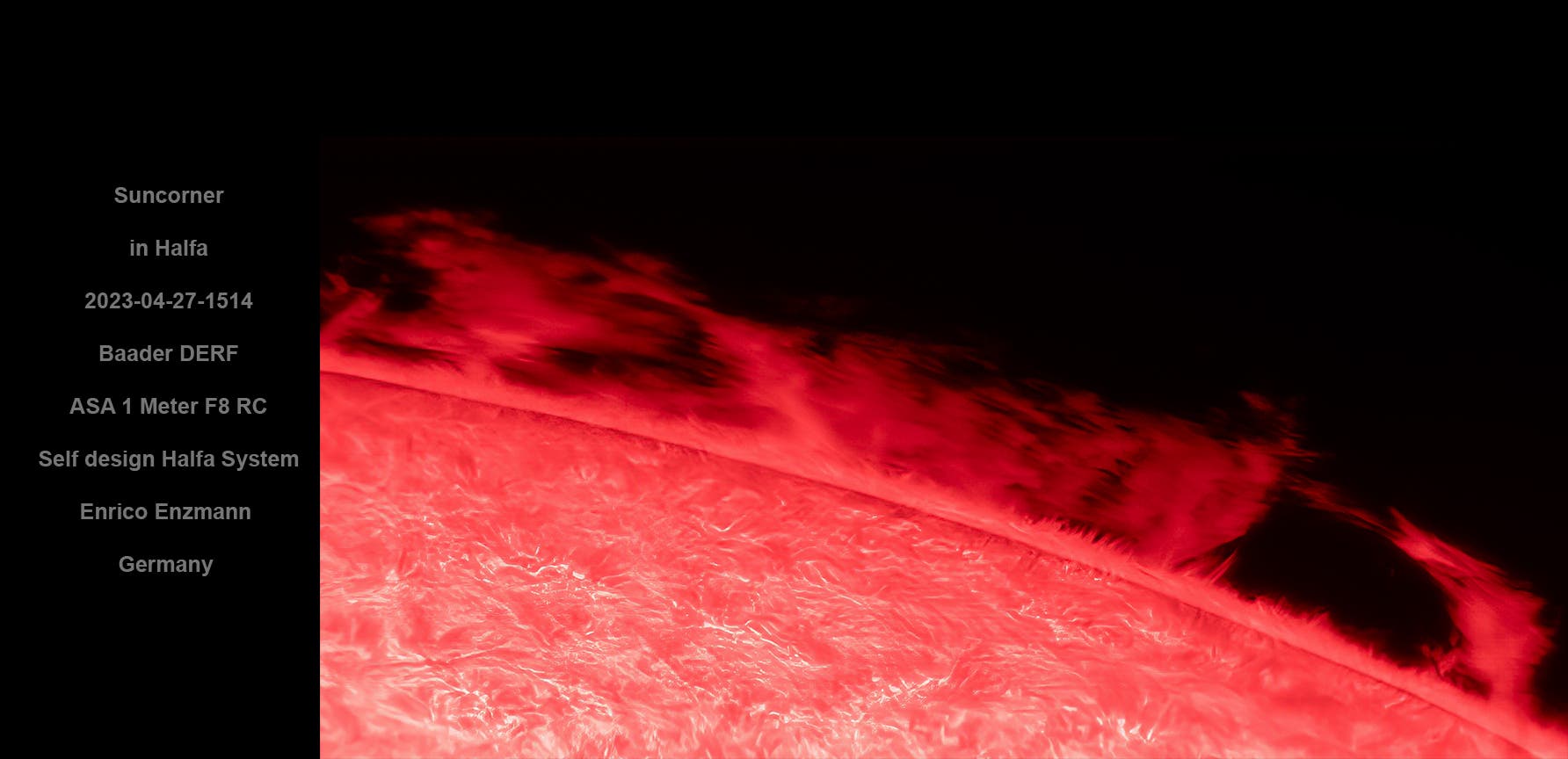 Sonnenrand in H-Alpha 27. April 2023