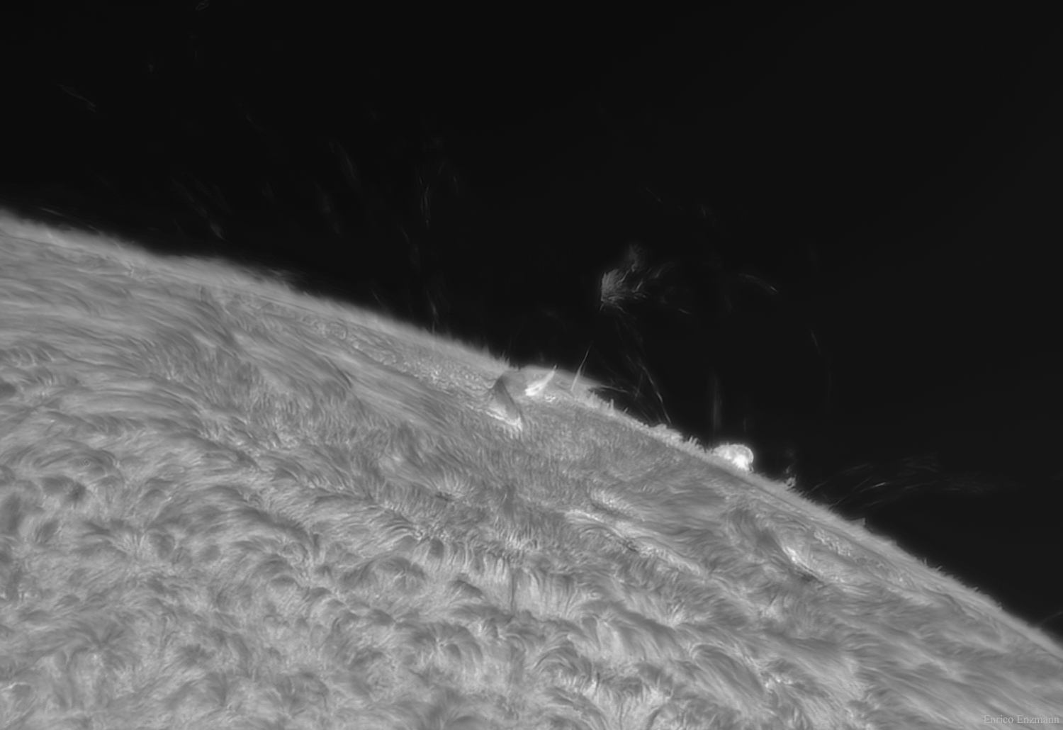Sonnenrand in H-alpha 13. April 2024