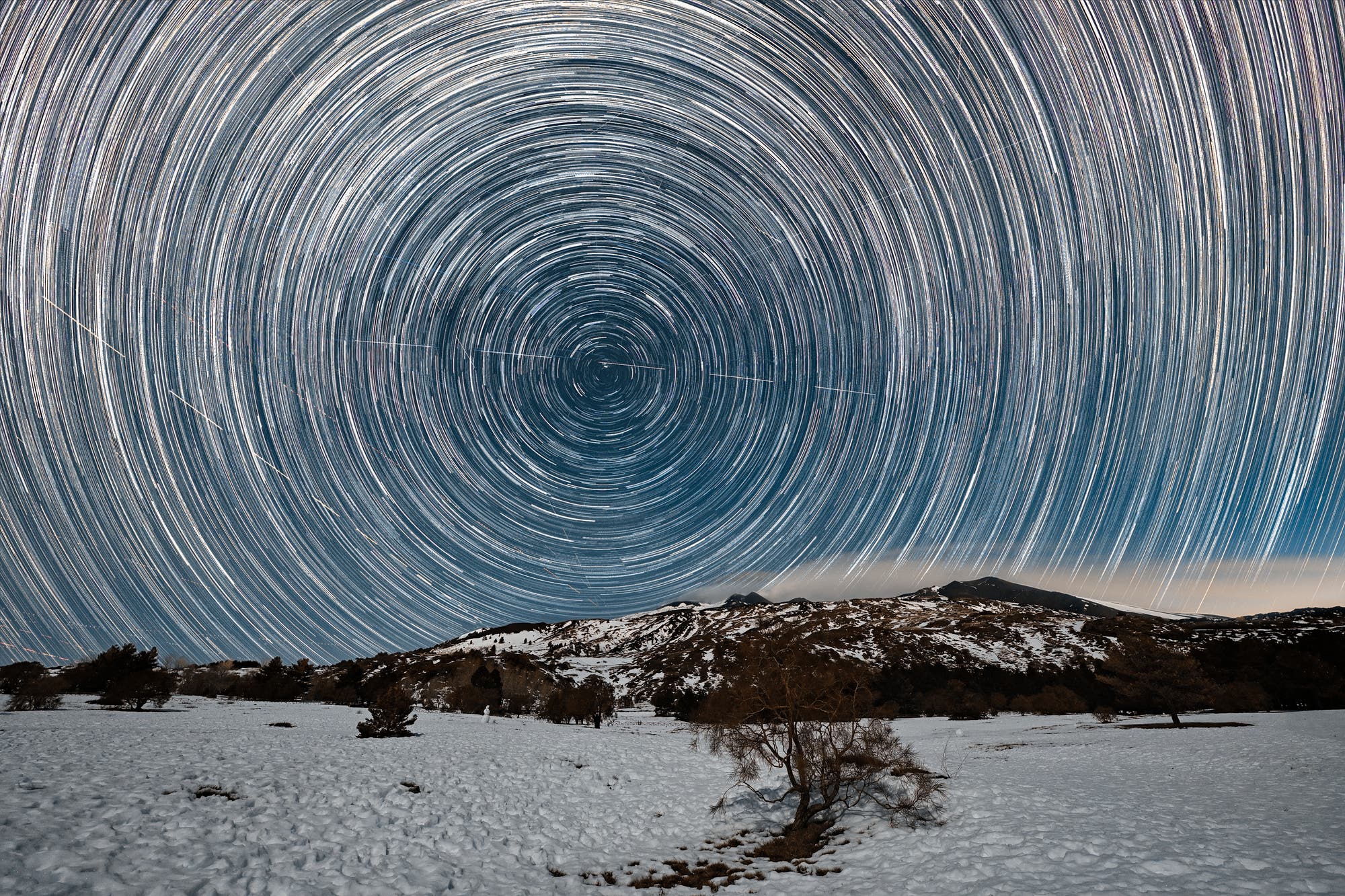 Star Trails on Etna