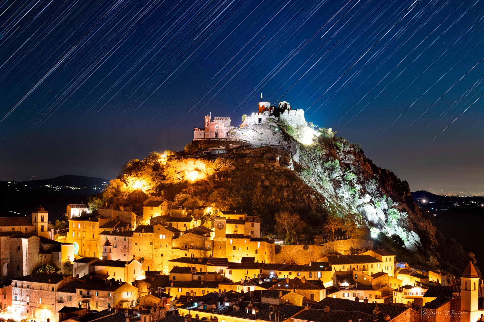 Star trail above the Castle