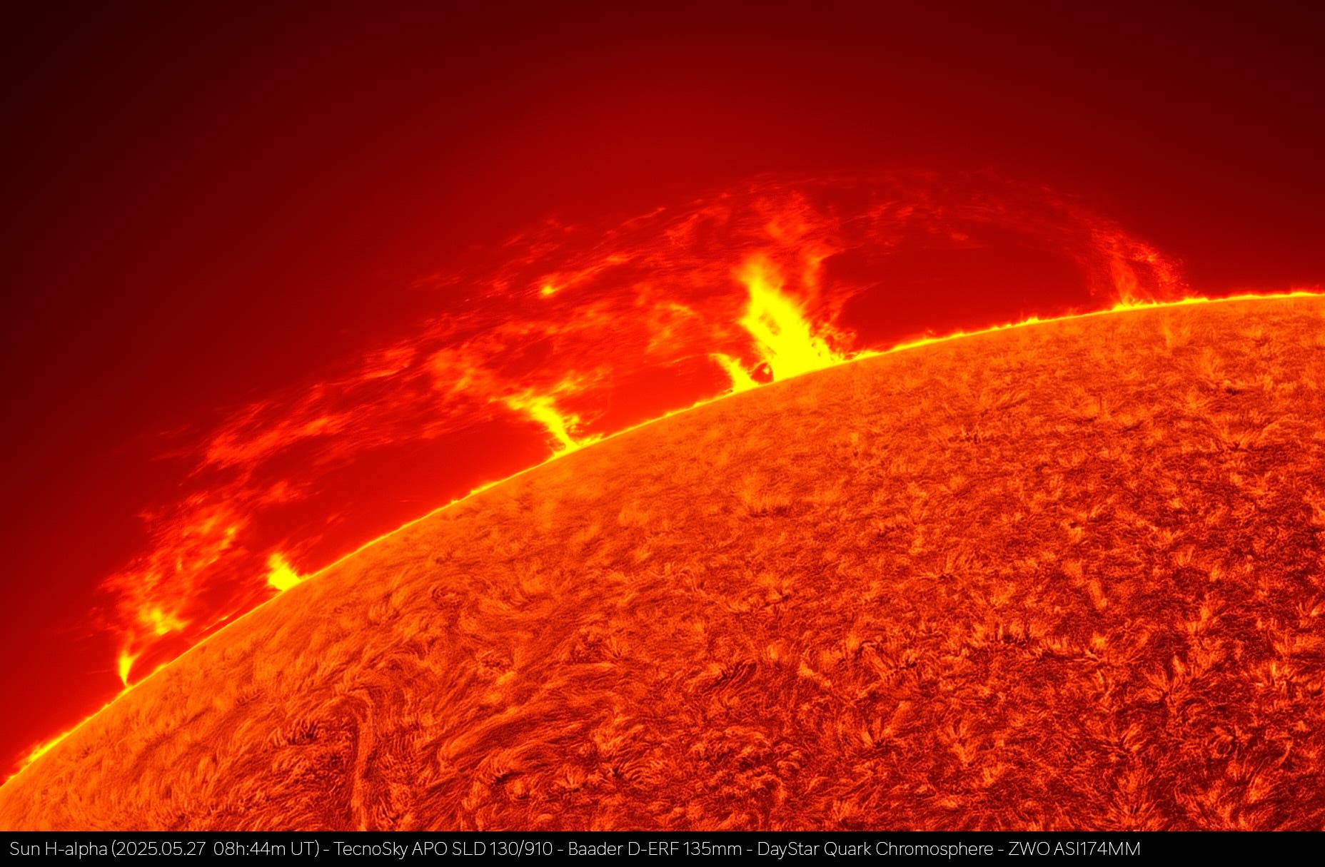 Huge solar prominence