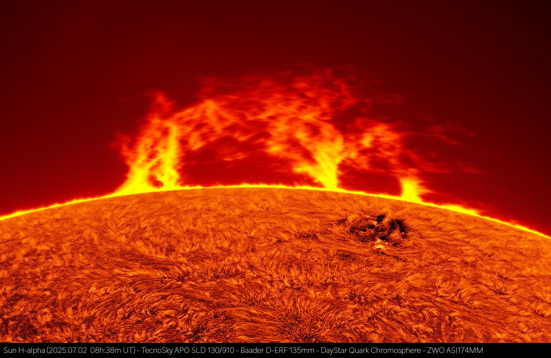 Large solar prominence