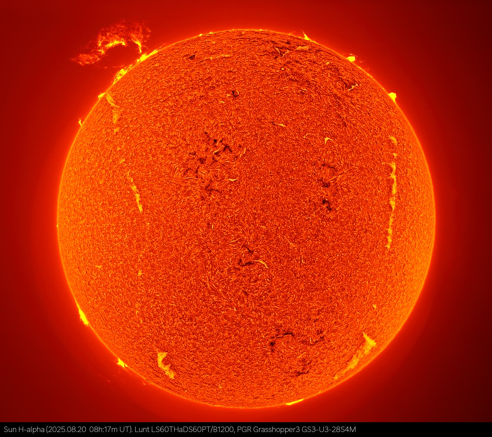 Huge prominence on the Sun!