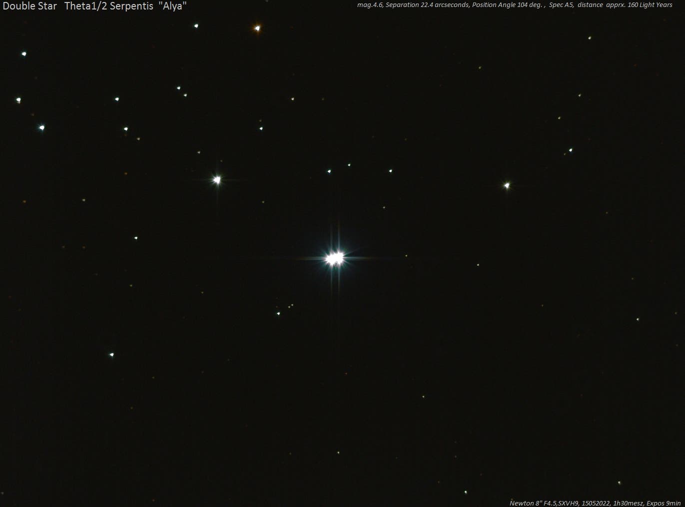 ALYA: Doppelstern Theta<sup>1</sup>/Theta<sup>2</sup> im Sternbild Schlange