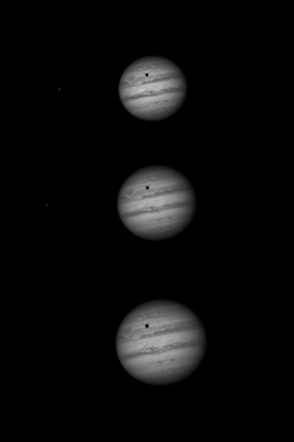Io, Ganymed und Jupiter