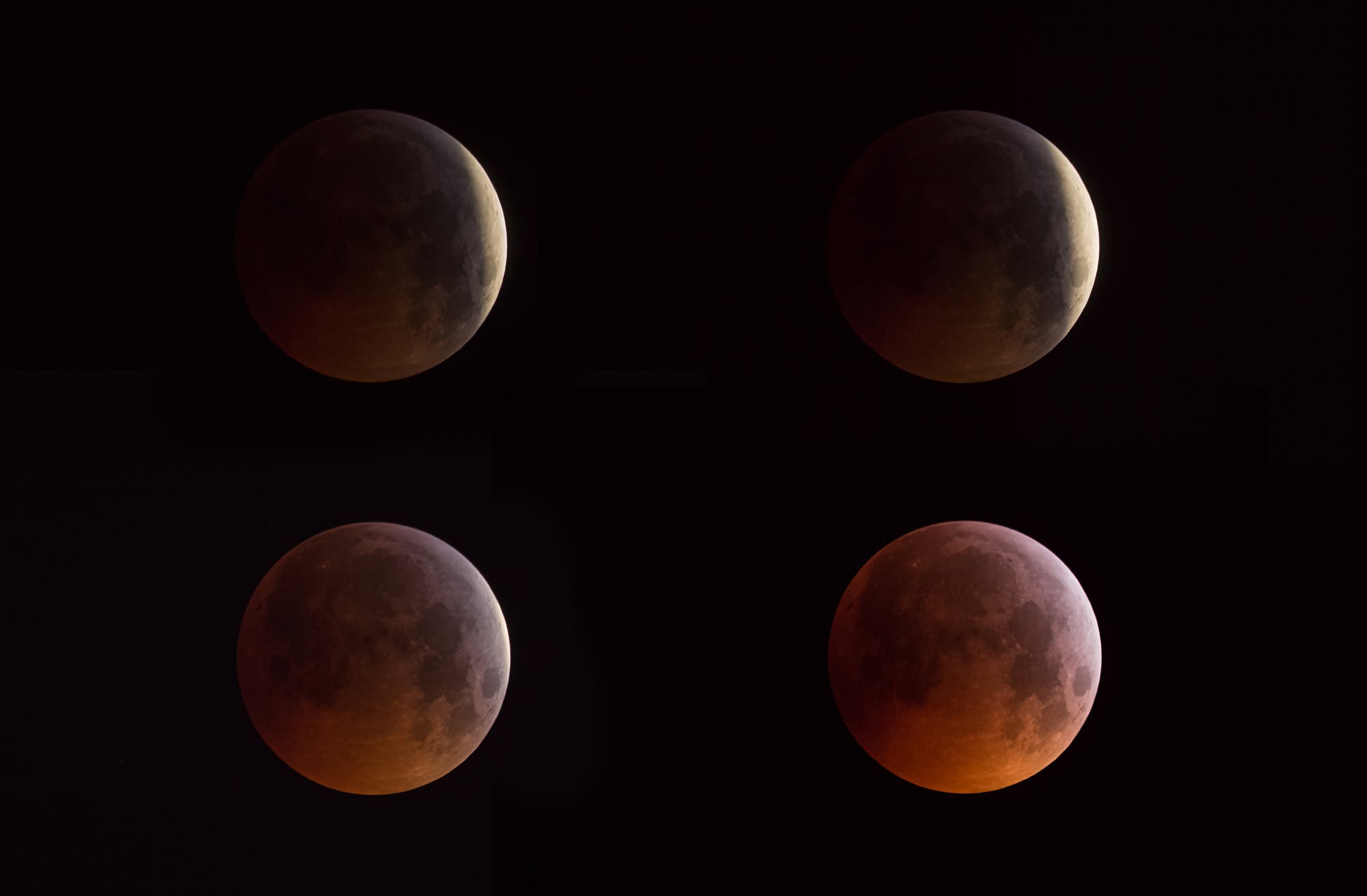 Kleine Collage zur Mondfinsternis