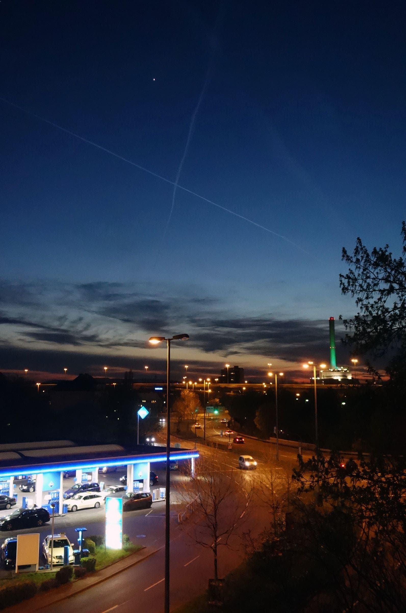 Venus am Abendhimmel in Ludwigshafen/Rhein