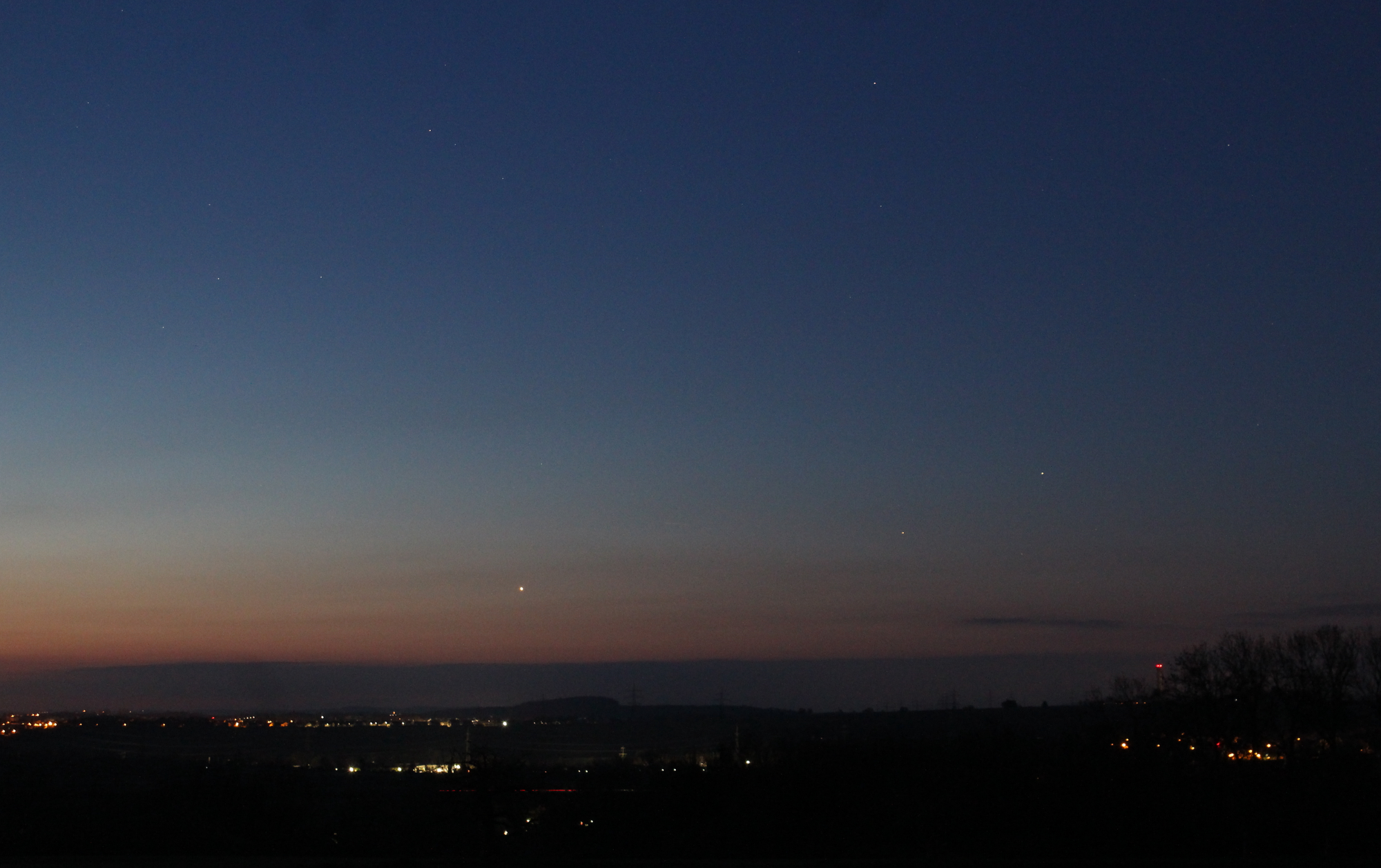 Venus, Mars und Saturn am Morgenhimmel