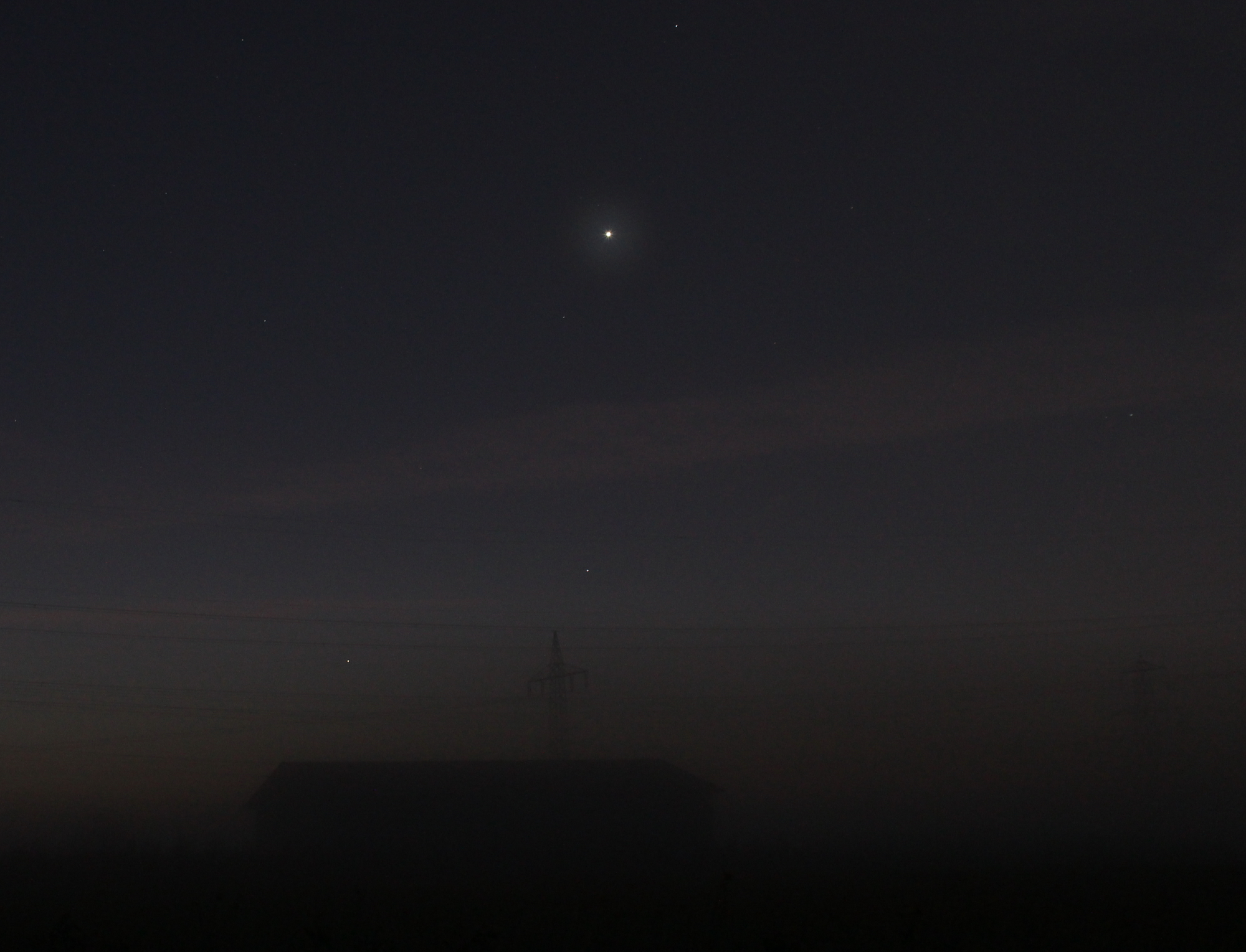 Merkur, Venus und Spika am Morgenhimmel