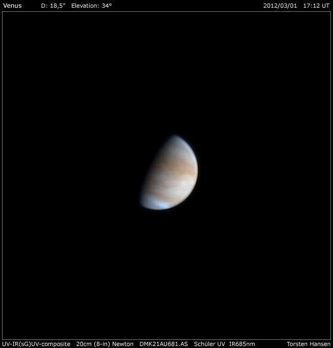 Venus im UV am 1.3.2012