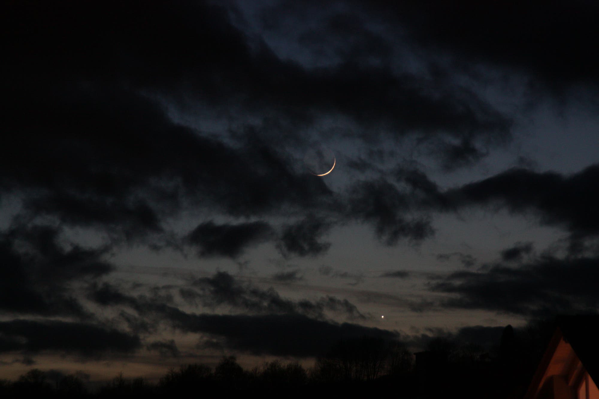 Mond und Venus am 2. Januar 2014