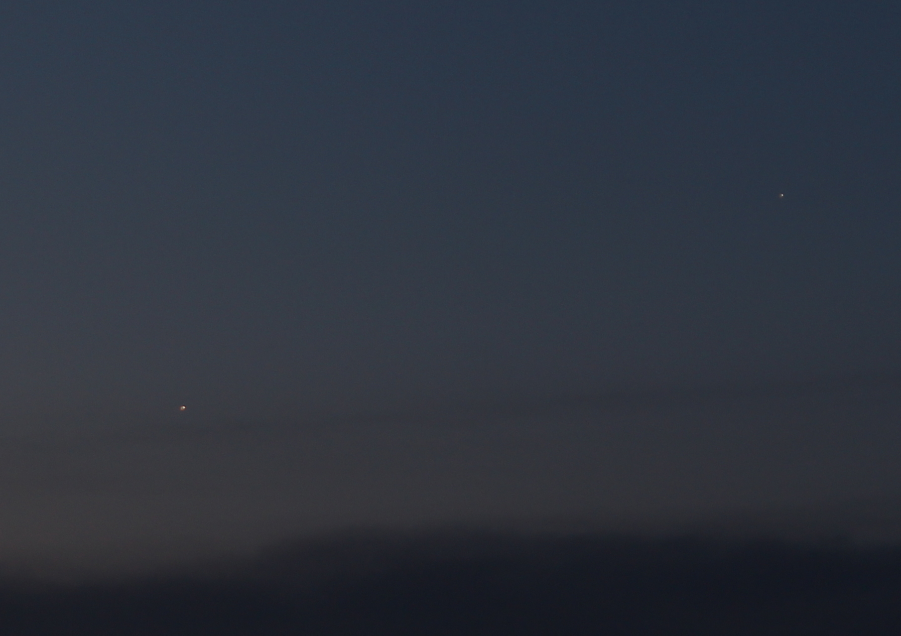 Venus und Jupiter in der Morgendämmerung